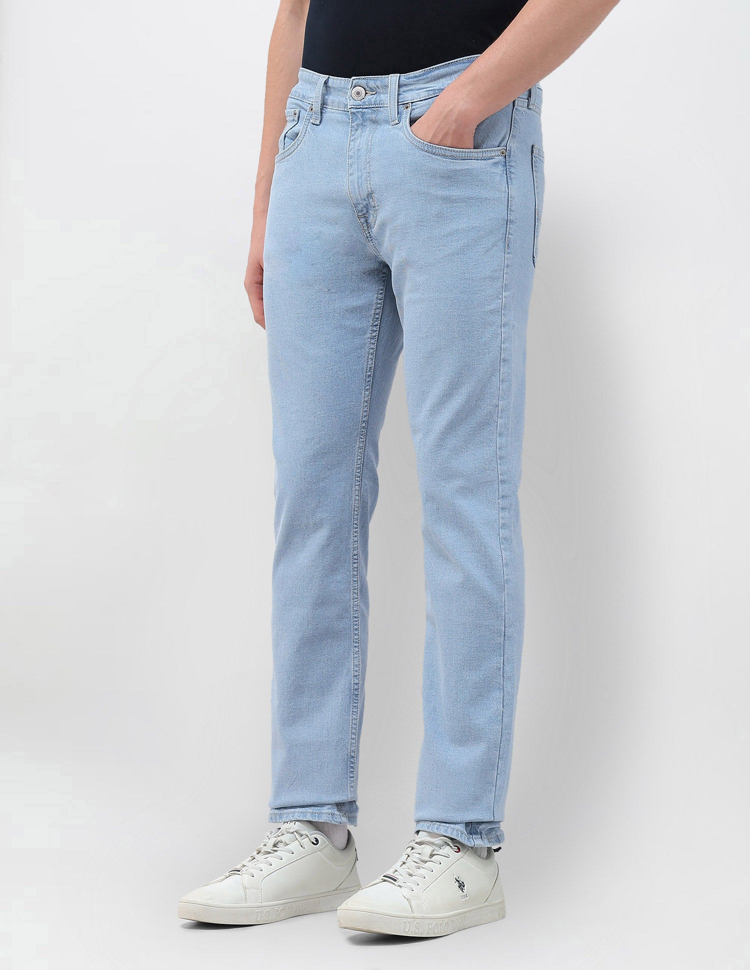 Harold Slim Straight Blue Jeans Blue - U.S. POLO ASSN. | Large