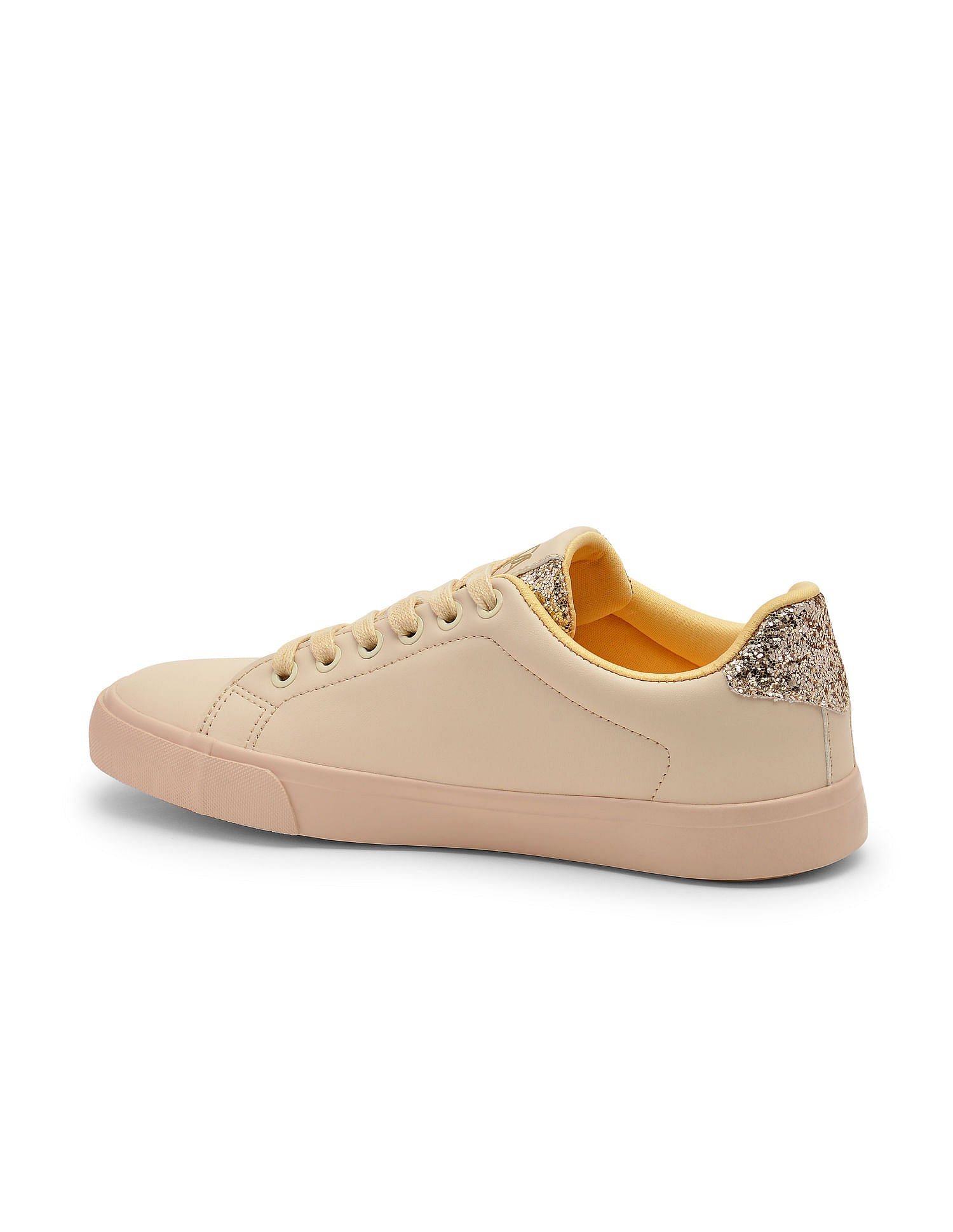Women Round Toe Logo Beverly 2.0 Sneakers Beige - U.S. Polo Assn. India | Large