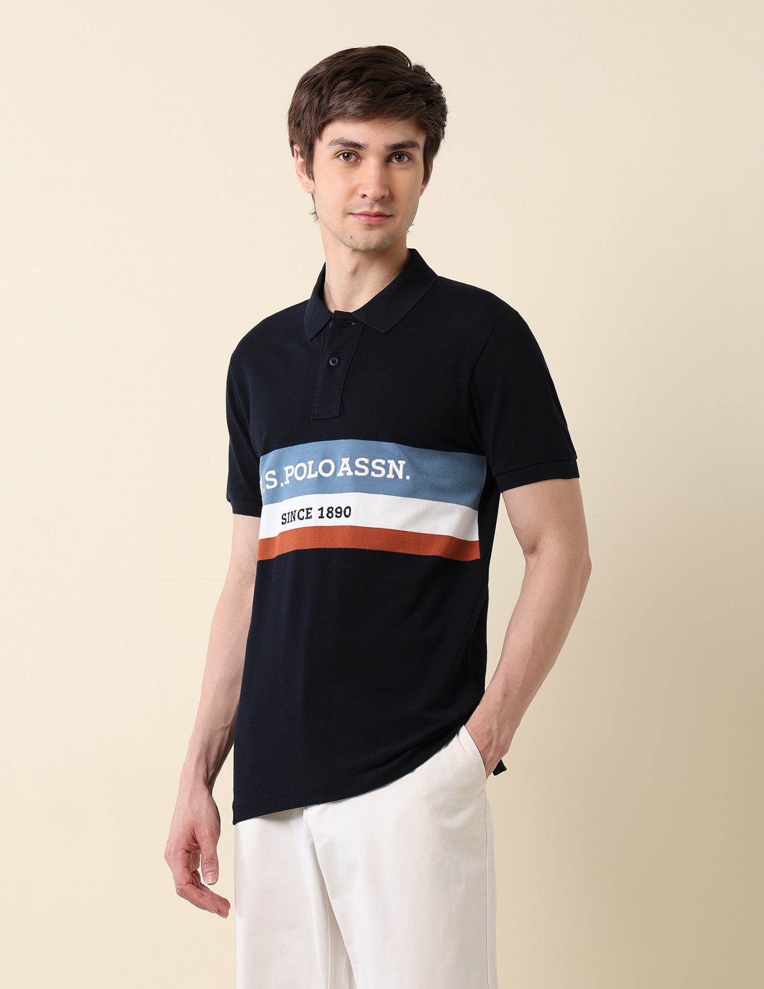 Brand Embroidered Classic Polo Shirt Navy - U.S. POLO ASSN. | Large