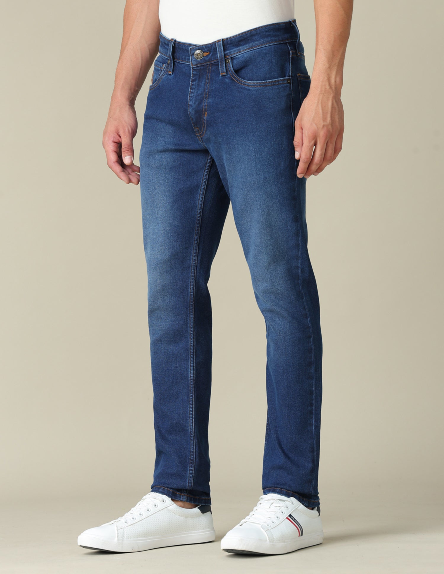 Brandon Slim Tapered Fit Blue Jeans Indigo - U.S. POLO ASSN. | Large