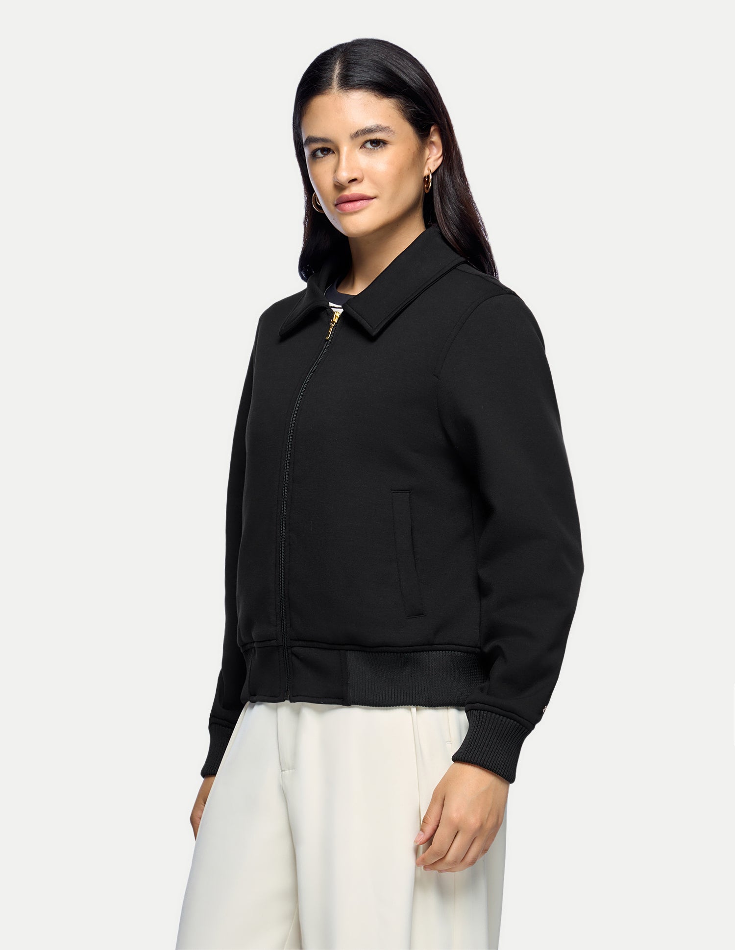 High Neck Scuba Bomber Jacket Black - U.S. Polo Assn. India | Large
