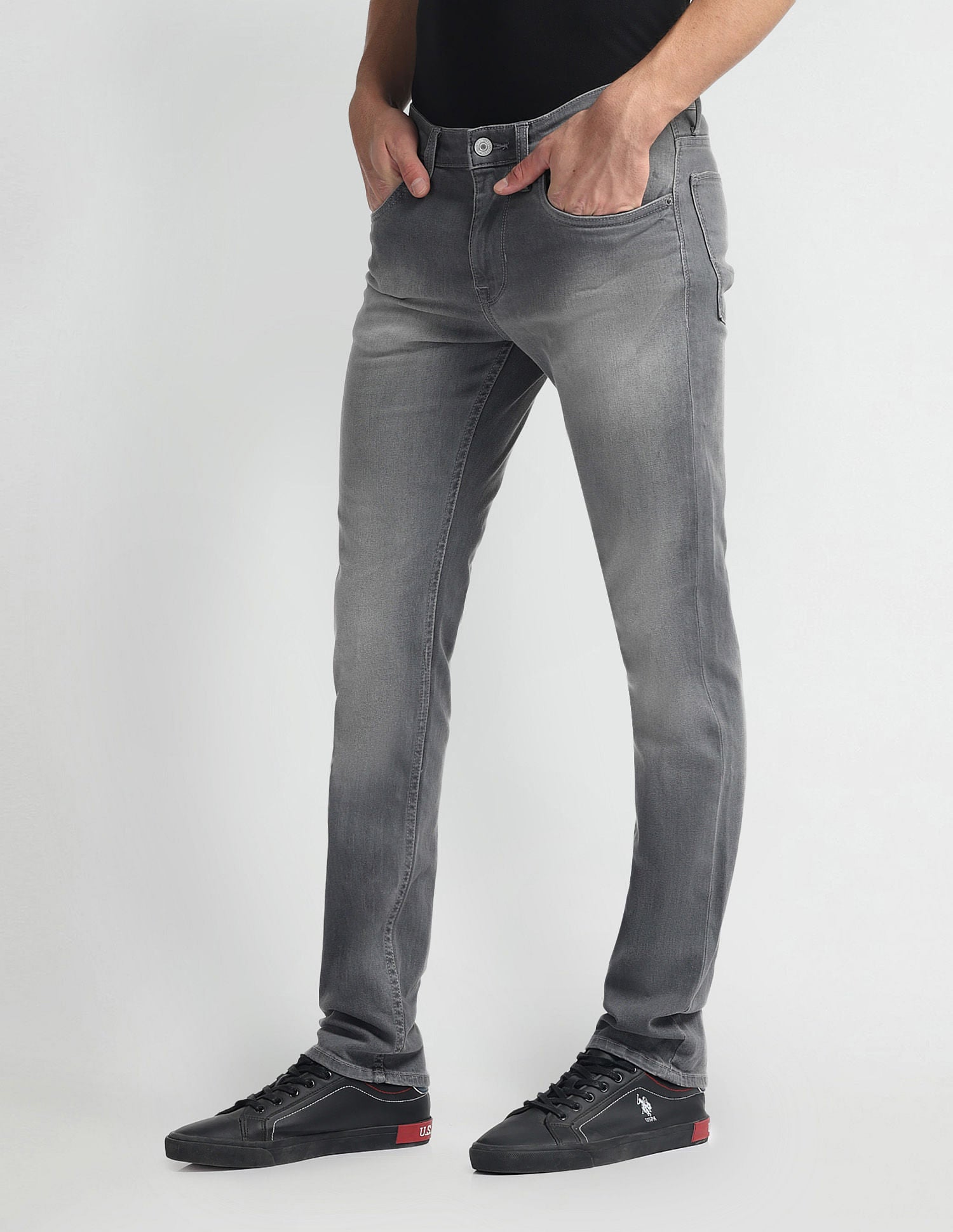 Regallo Skinny Fit Grey Jeans Light Grey - U.S. POLO ASSN. | Large