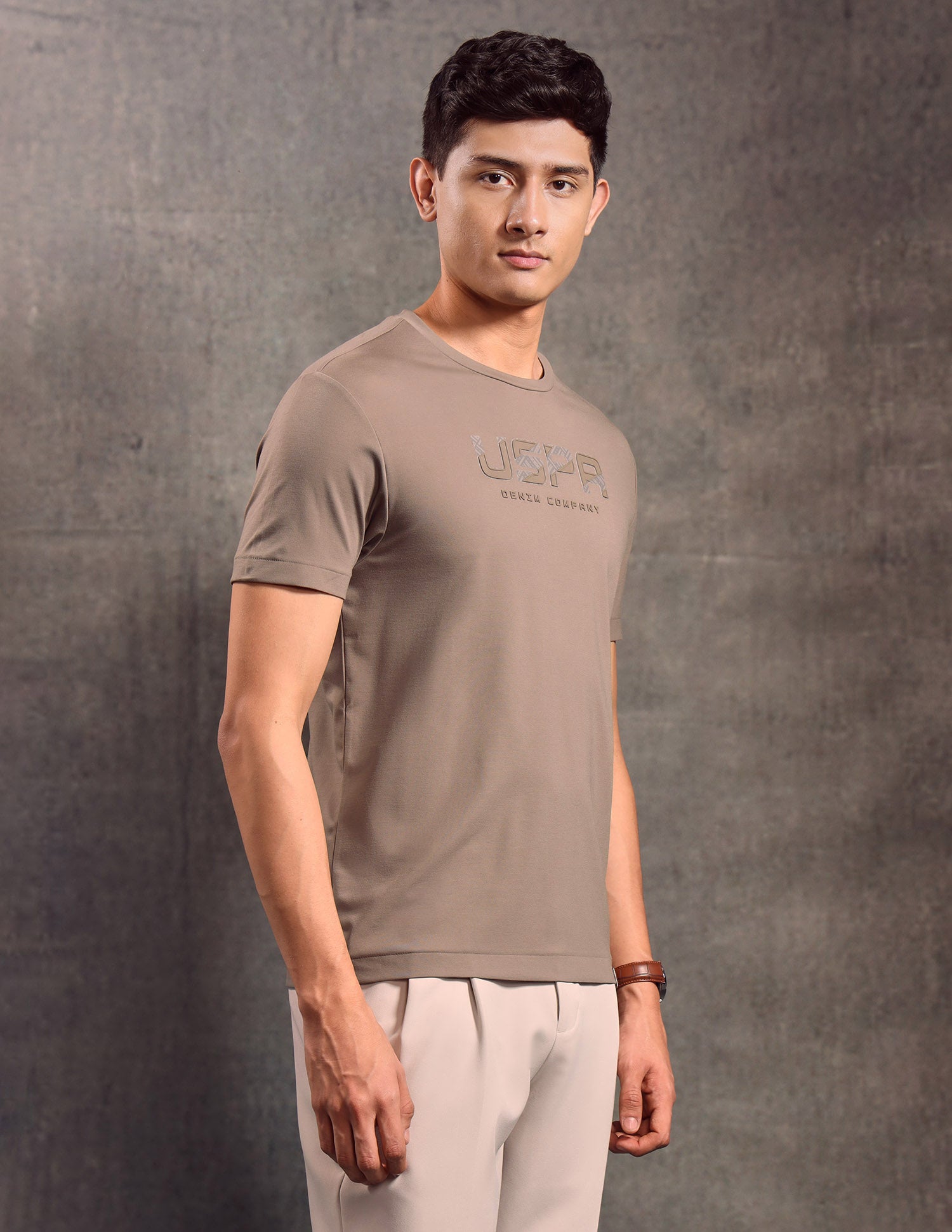 Brand Embossed Regular Fit T-shirt Peach - U.S. POLO ASSN. | Large