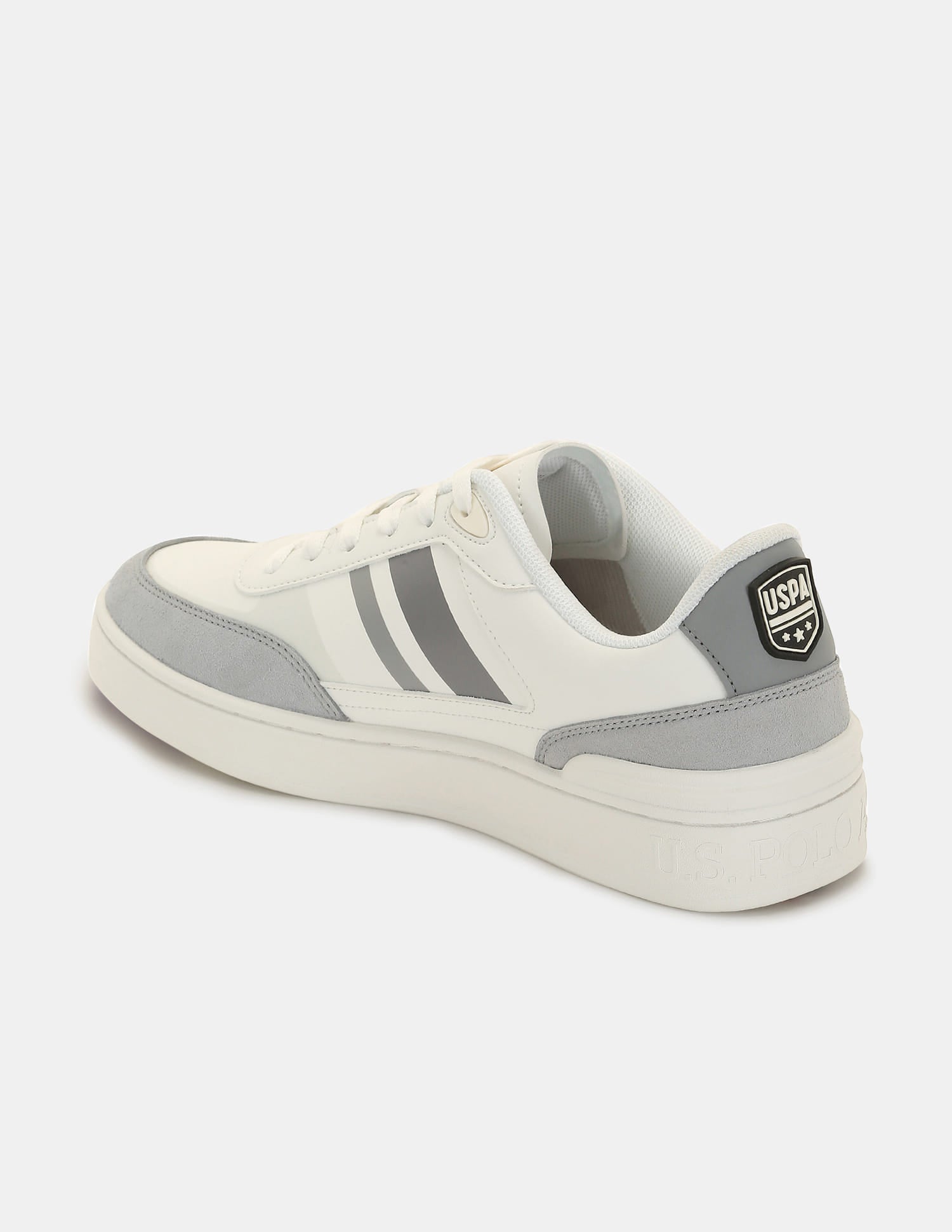 Men Colt Striped Sneakers Off White - U.S. Polo Assn. India | Large