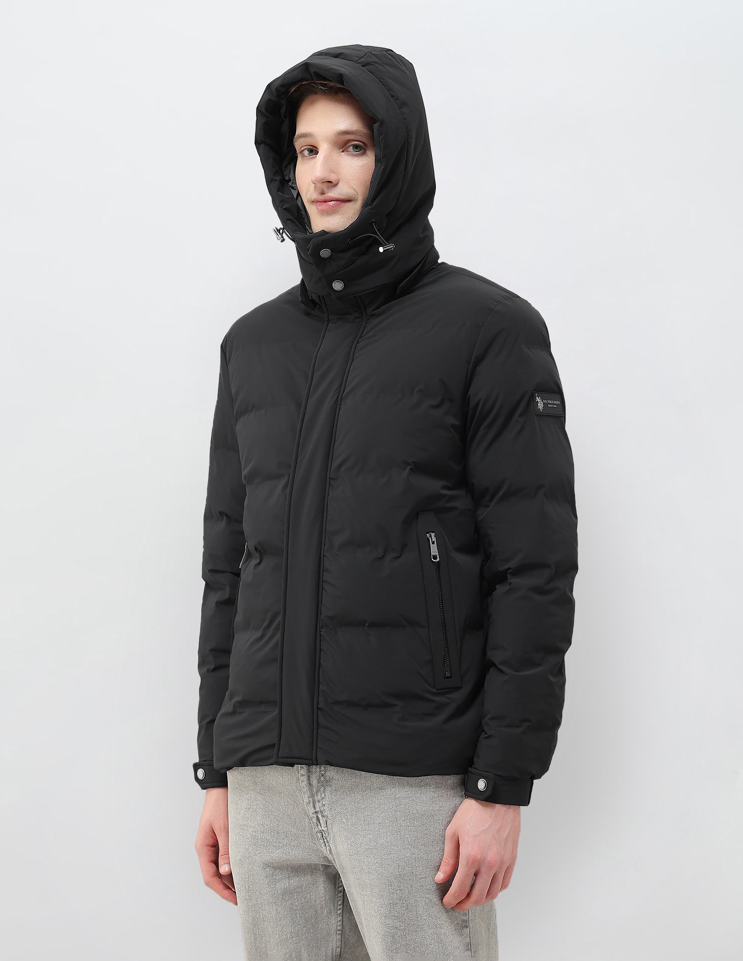 Detachable Hood Smartheat Jacket Black - U.S. POLO ASSN. | Large