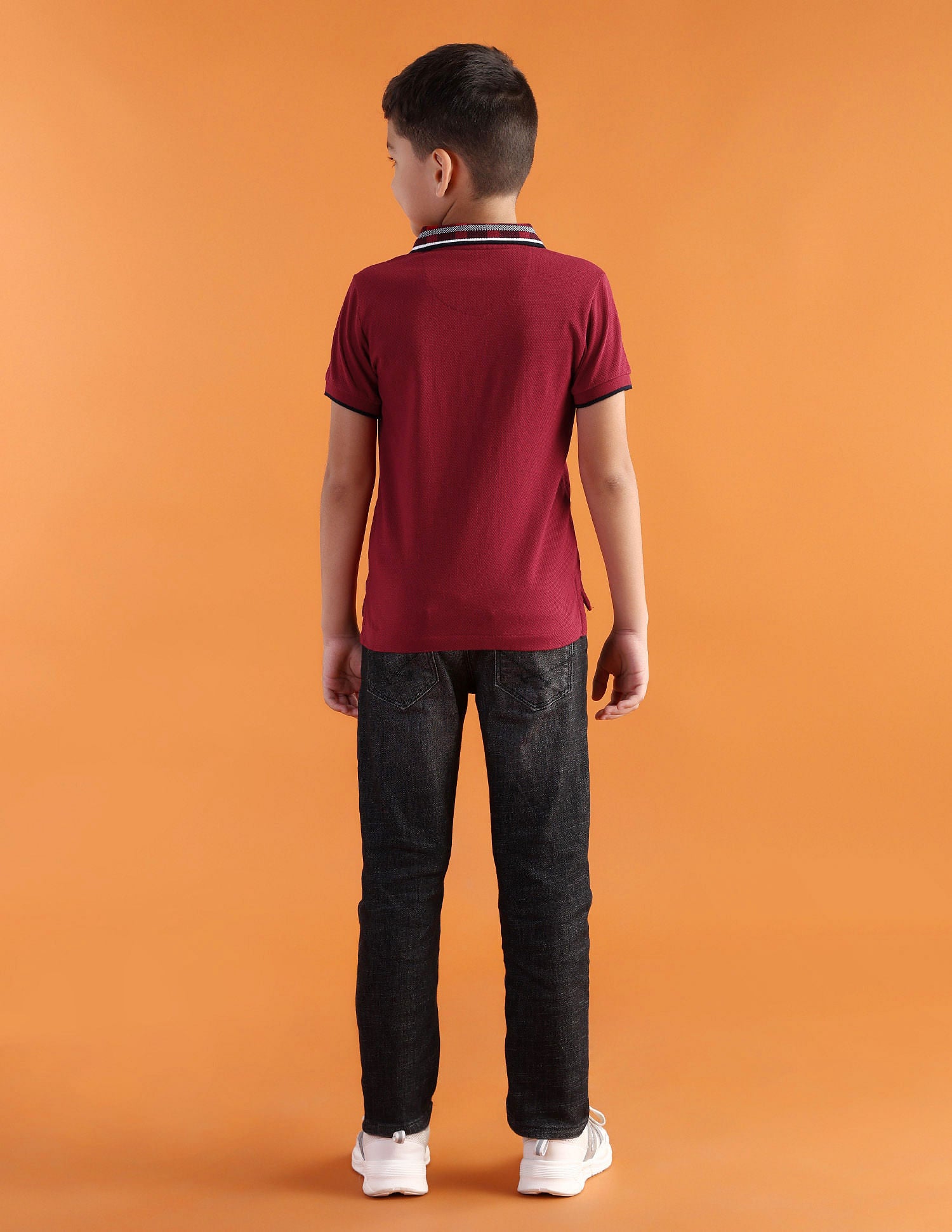 Regular fit Solid Polo Shirt Maroon - U.S. Polo Assn. India | Large