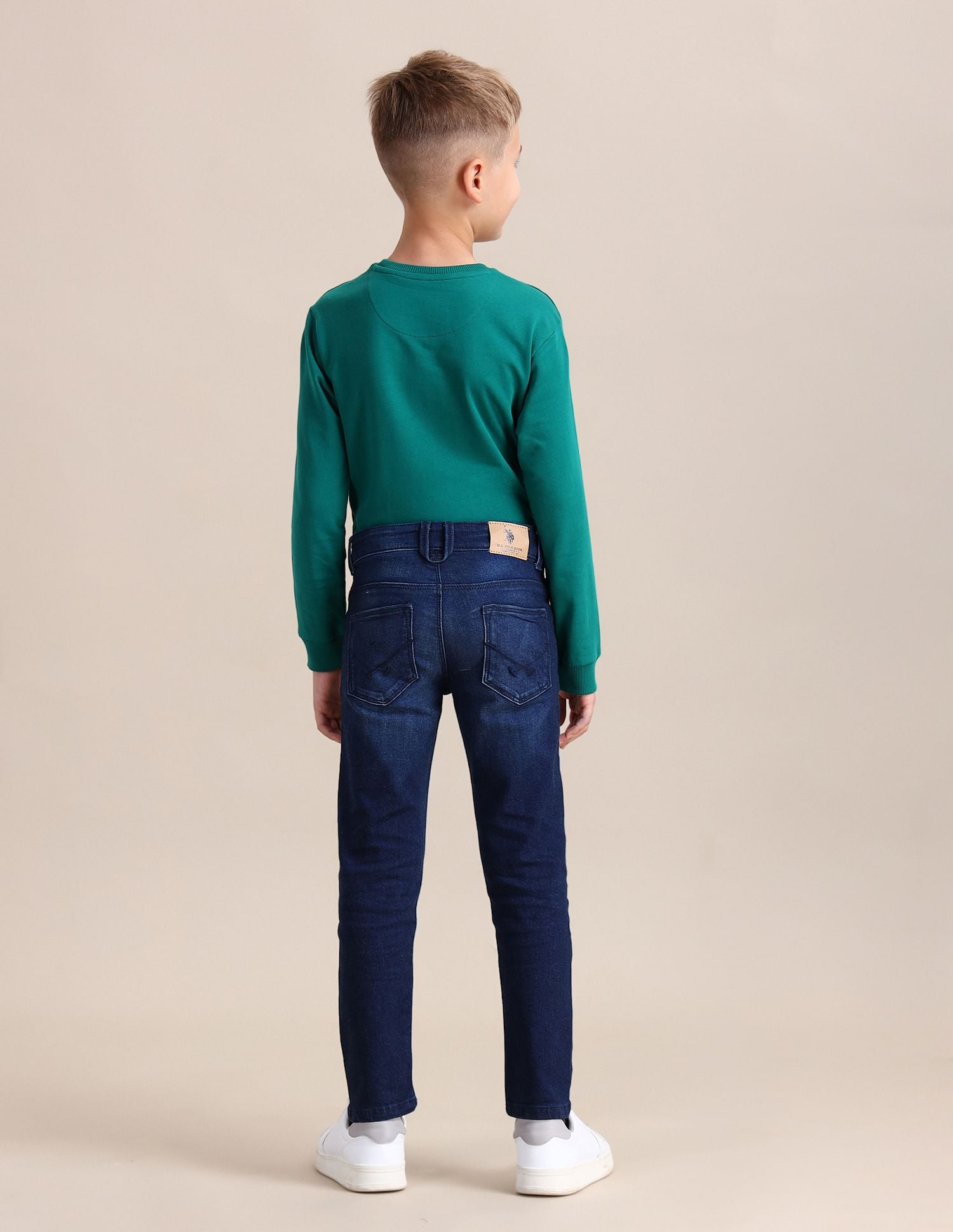 Slim Fit Stone Washed Jeans Dark Blue - U.S. POLO ASSN. | Large