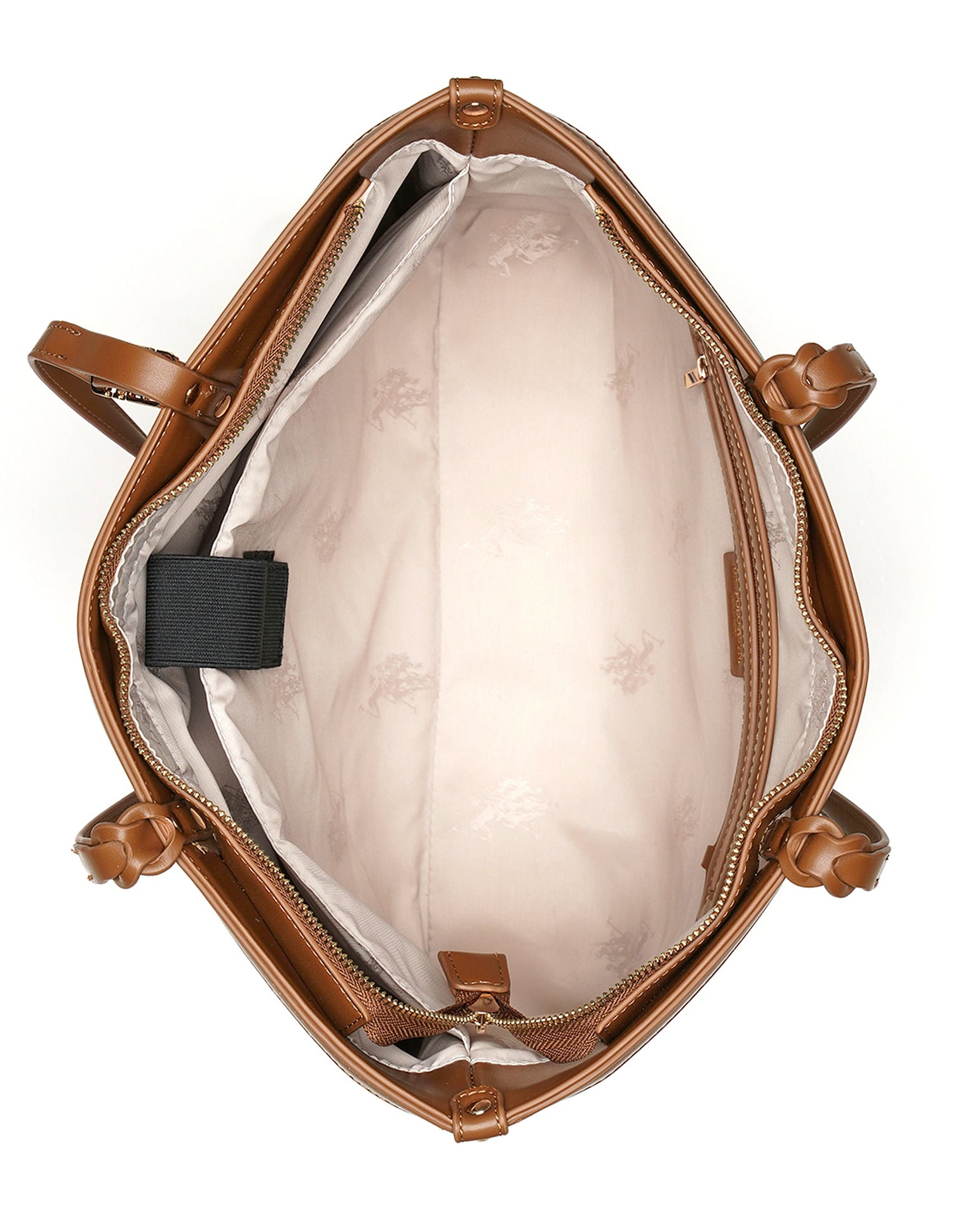 Ava Monogram Tote Bag Off White - U.S. Polo Assn. India | Large