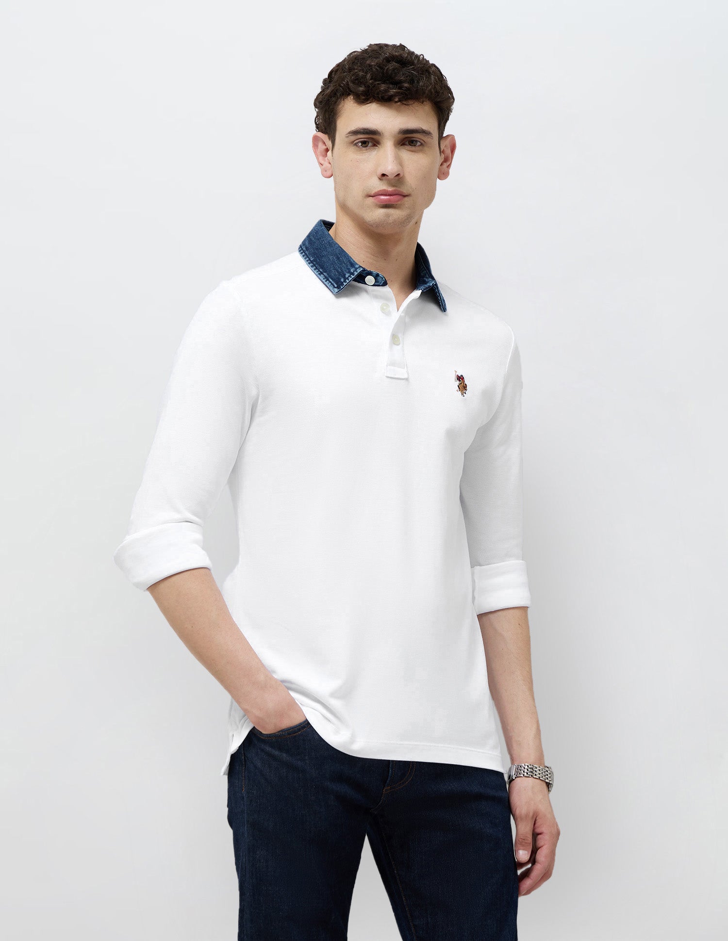 Solid Regular Fit Polo Shirt White - U.S. POLO ASSN. | Large