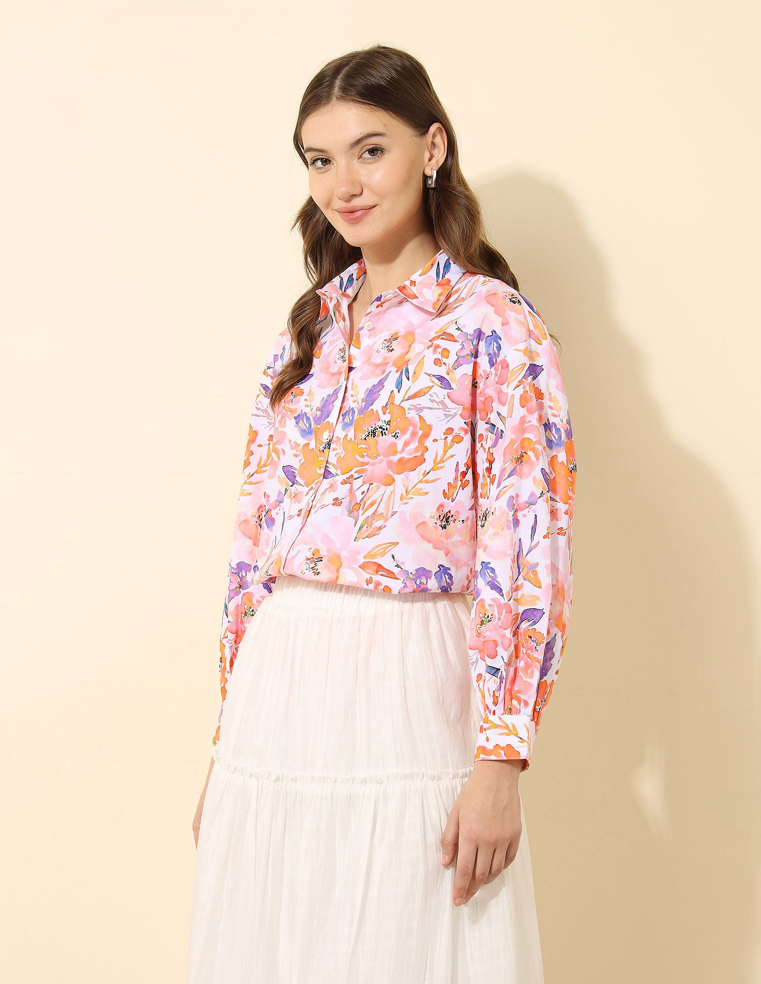 Relaxed Fit Floral Printed Shirt Multi-colour - U.S. POLO ASSN. | Large