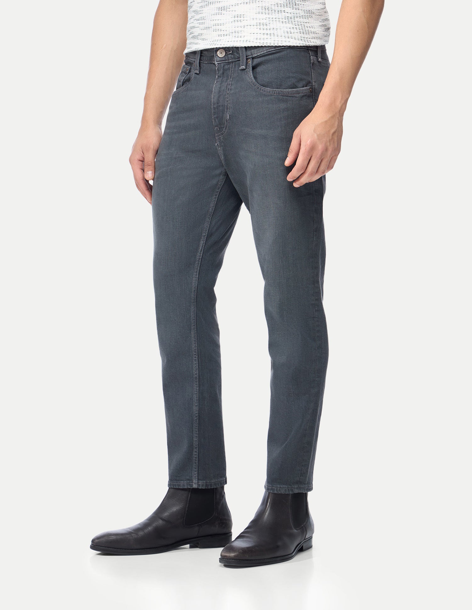 Cole Comfort Cropped Fit Grey Jeans Washed Grey - U.S. Polo Assn. India | Large