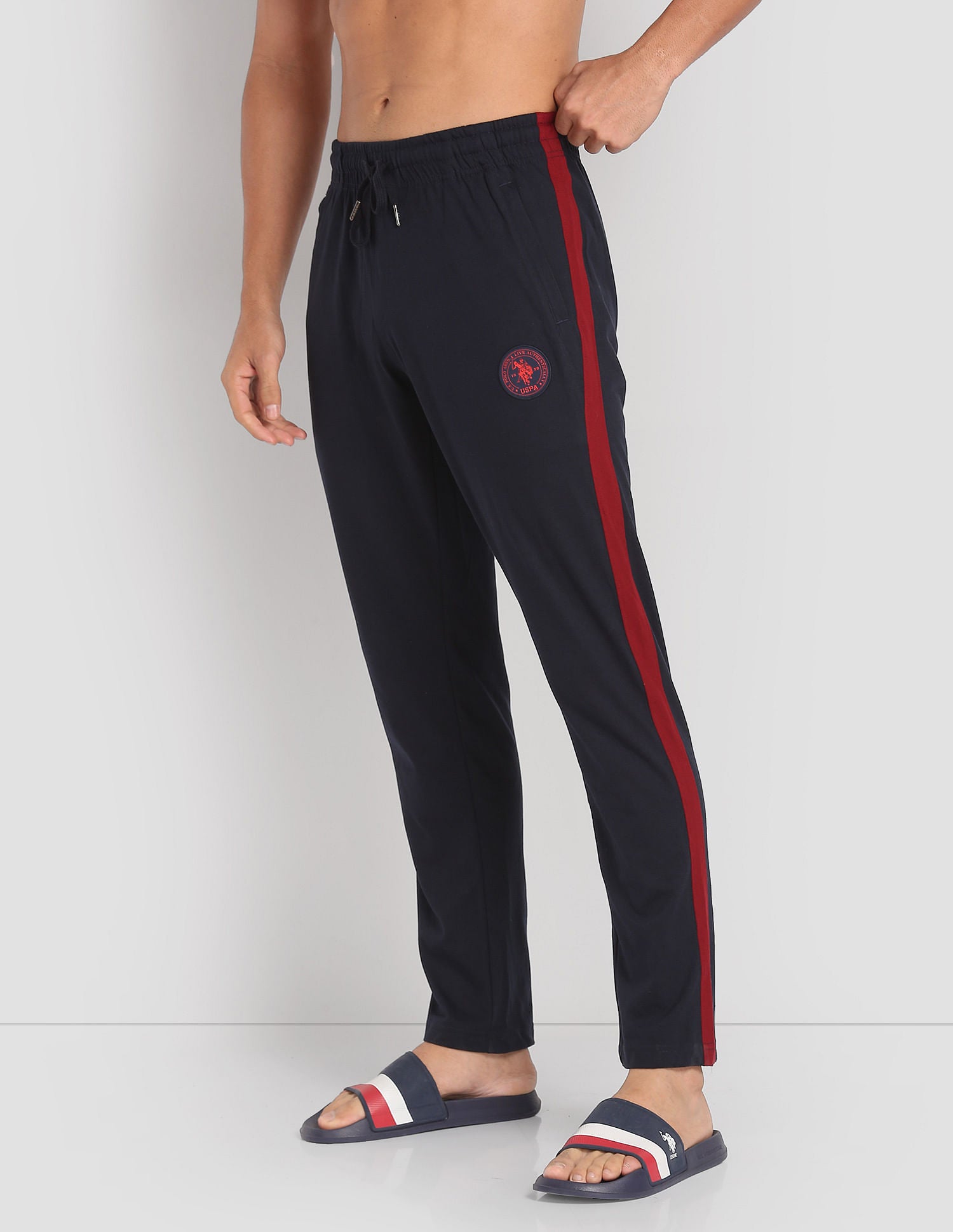 Comfort Fit Cotton Polyester I669 Lounge Track Pants - Pack Of 1 Navy - U.S. POLO ASSN. | Large