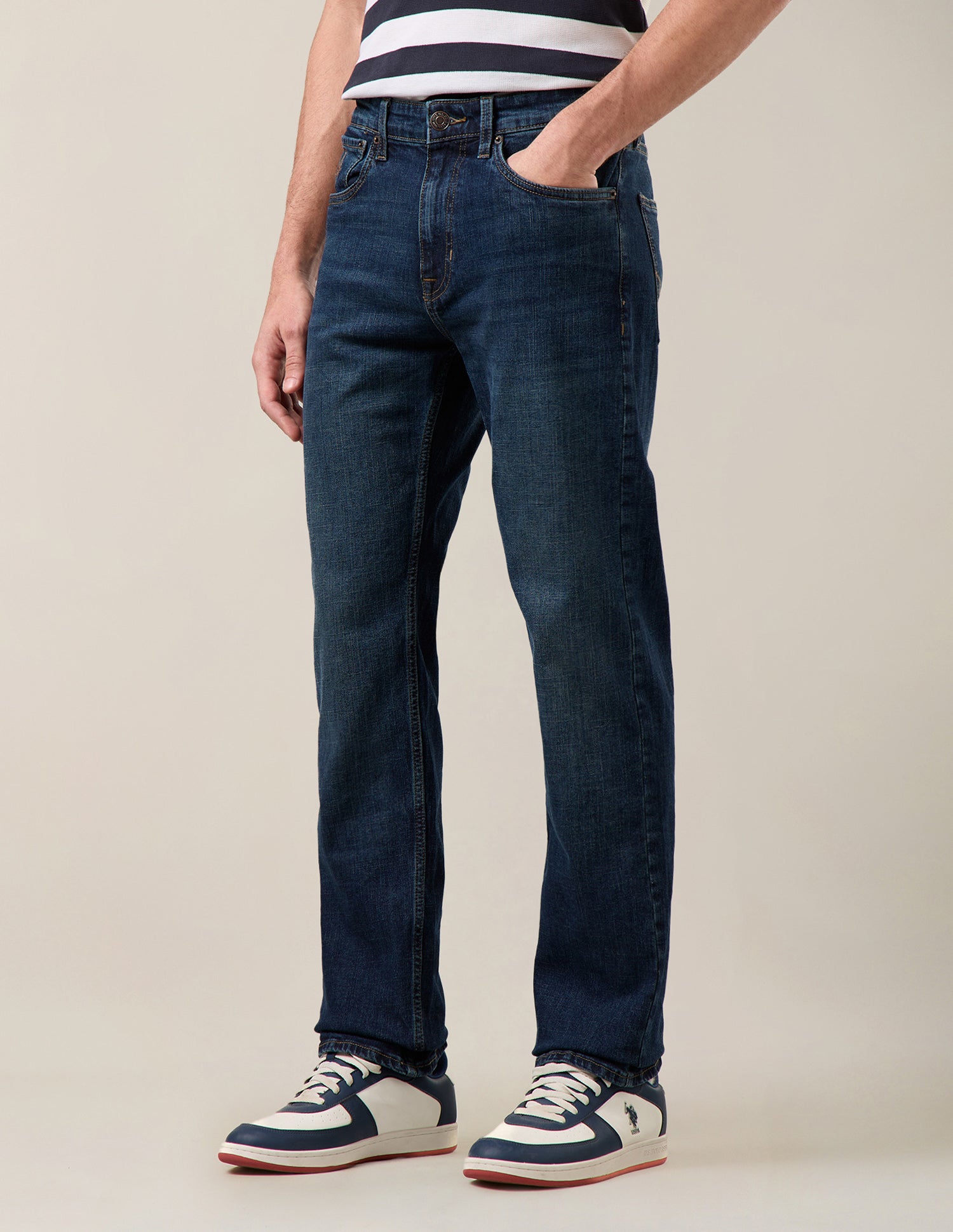 Mason Regular Straight Fit Blue Jeans Dark Indigo - U.S. Polo Assn. India | Large