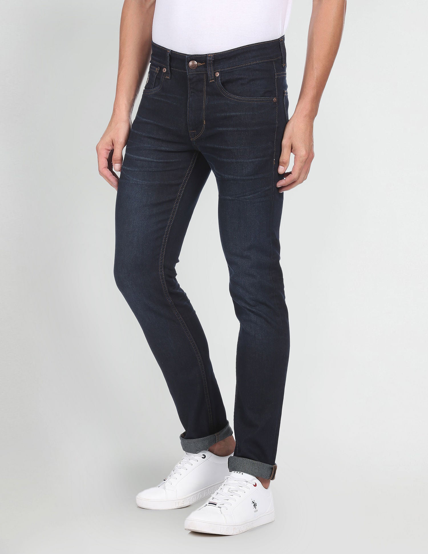 Regallo Skinny Fit Rinsed Jeans Blue - U.S. POLO ASSN. | Large