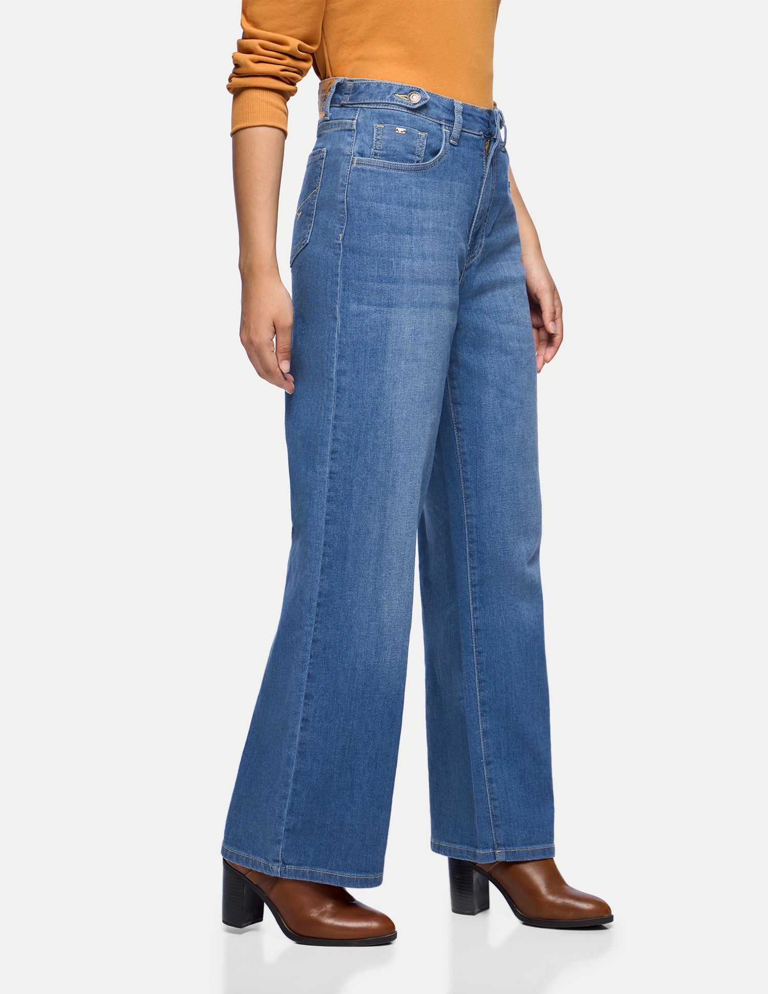 Wide Leg Fit Blue Light Weight Jeans Blue - U.S. Polo Assn. India | Large