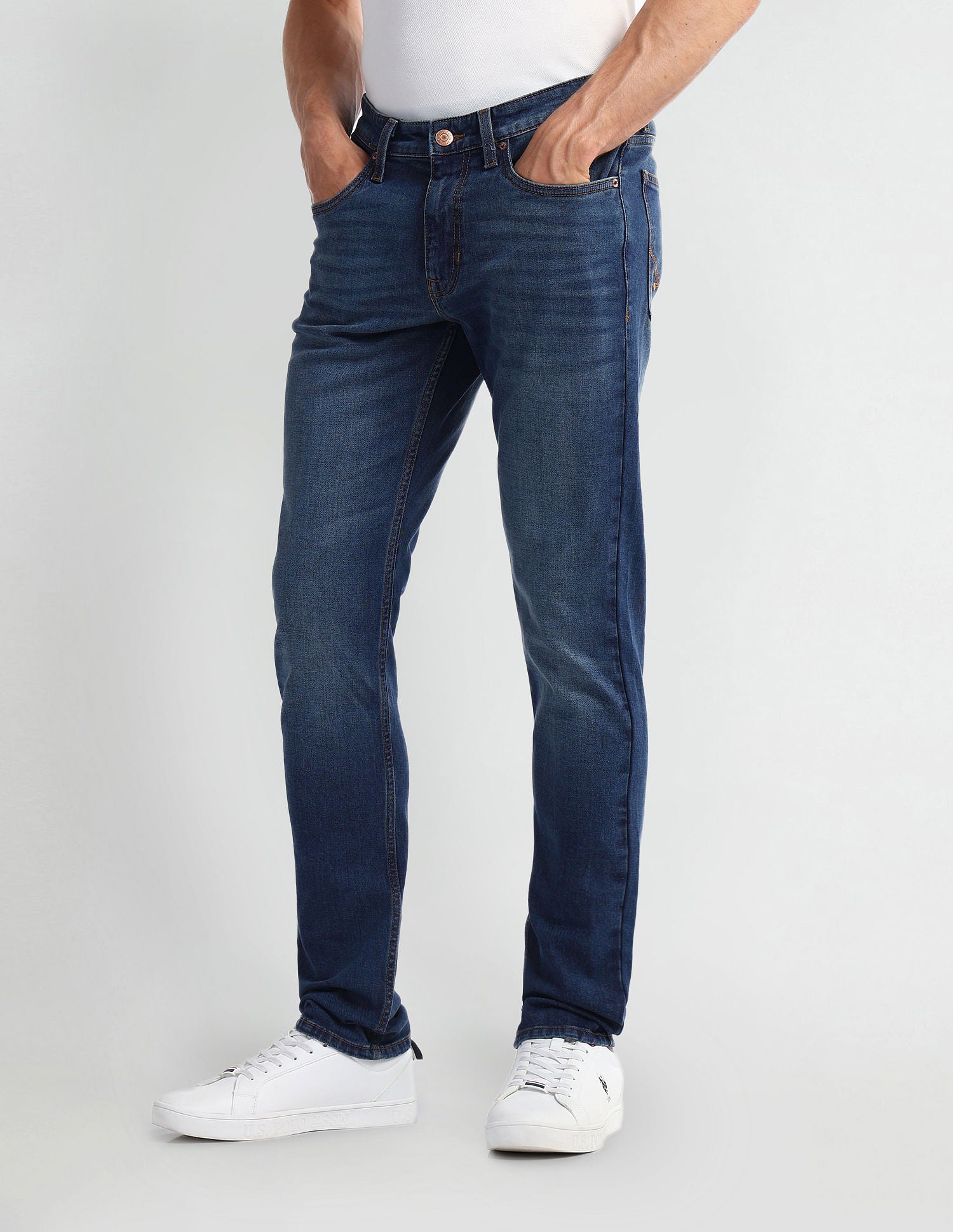 Brandon Slim Fit Blue Jeans Blue - U.S. Polo Assn. India | Large