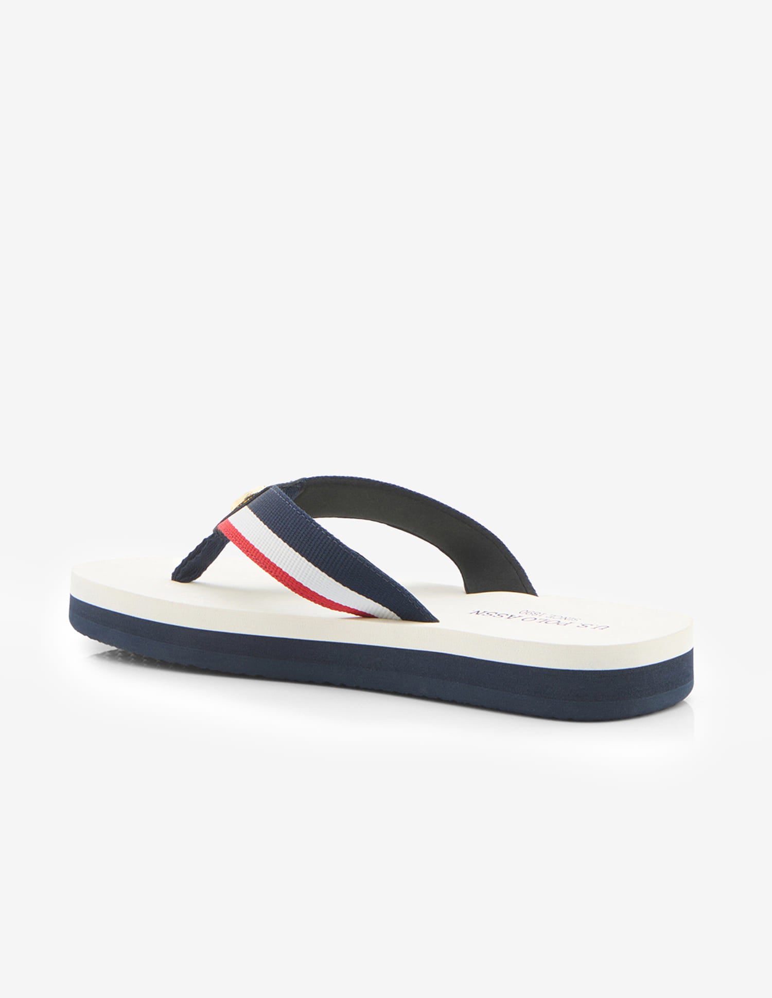 Miyabi Striped Flip Flops White - U.S. Polo Assn. India | Large
