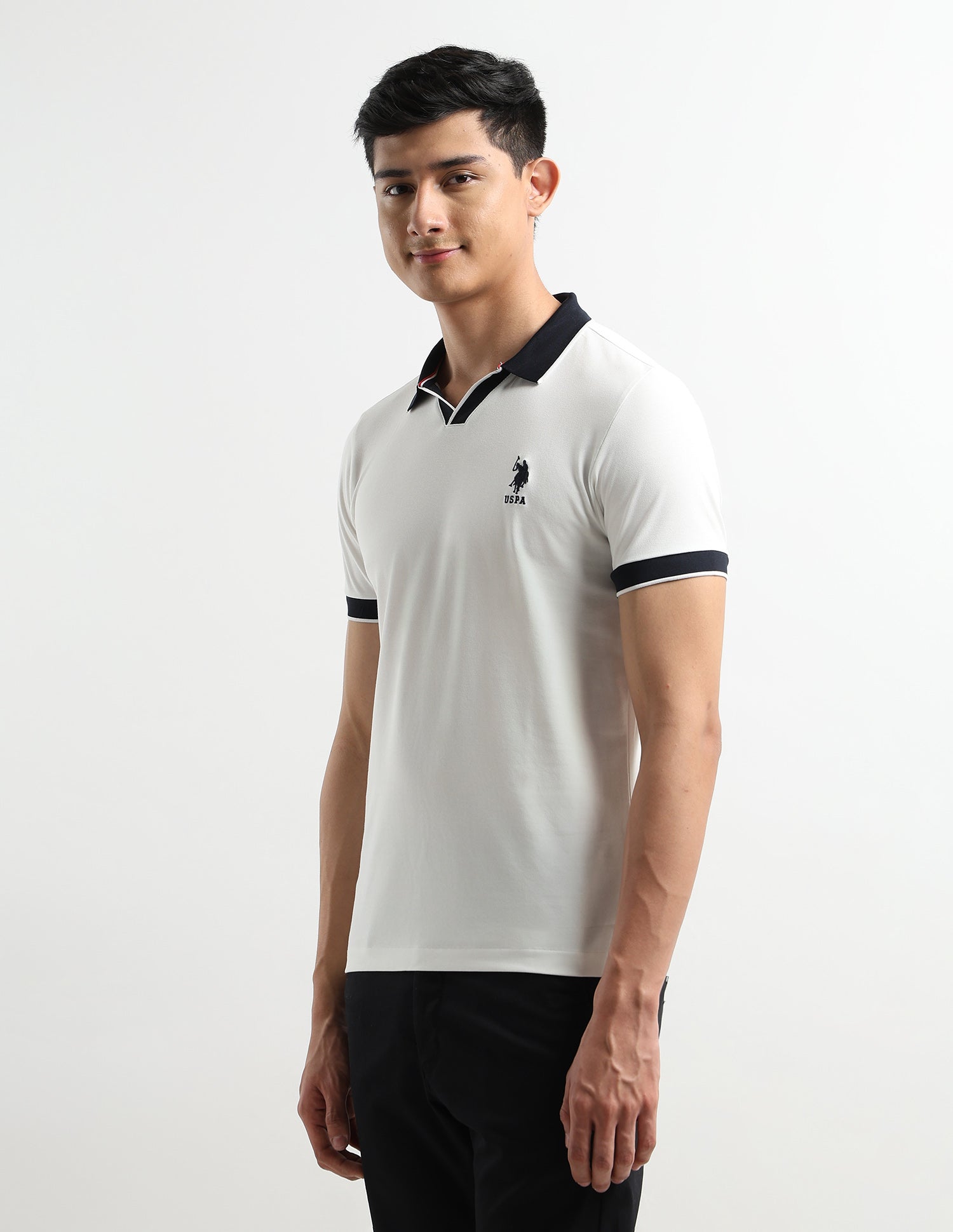 Regular Fit Solid Polo Shirt White - U.S. POLO ASSN. | Large