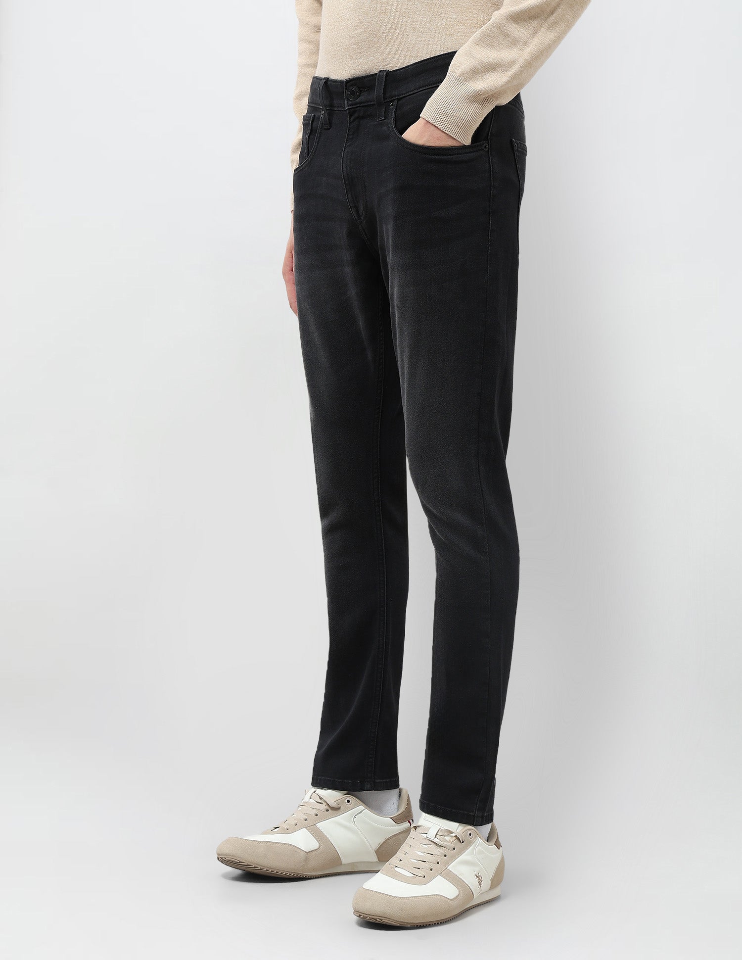 Henry Tapered Fit Whiskered Jeans Black - U.S. POLO ASSN. | Large