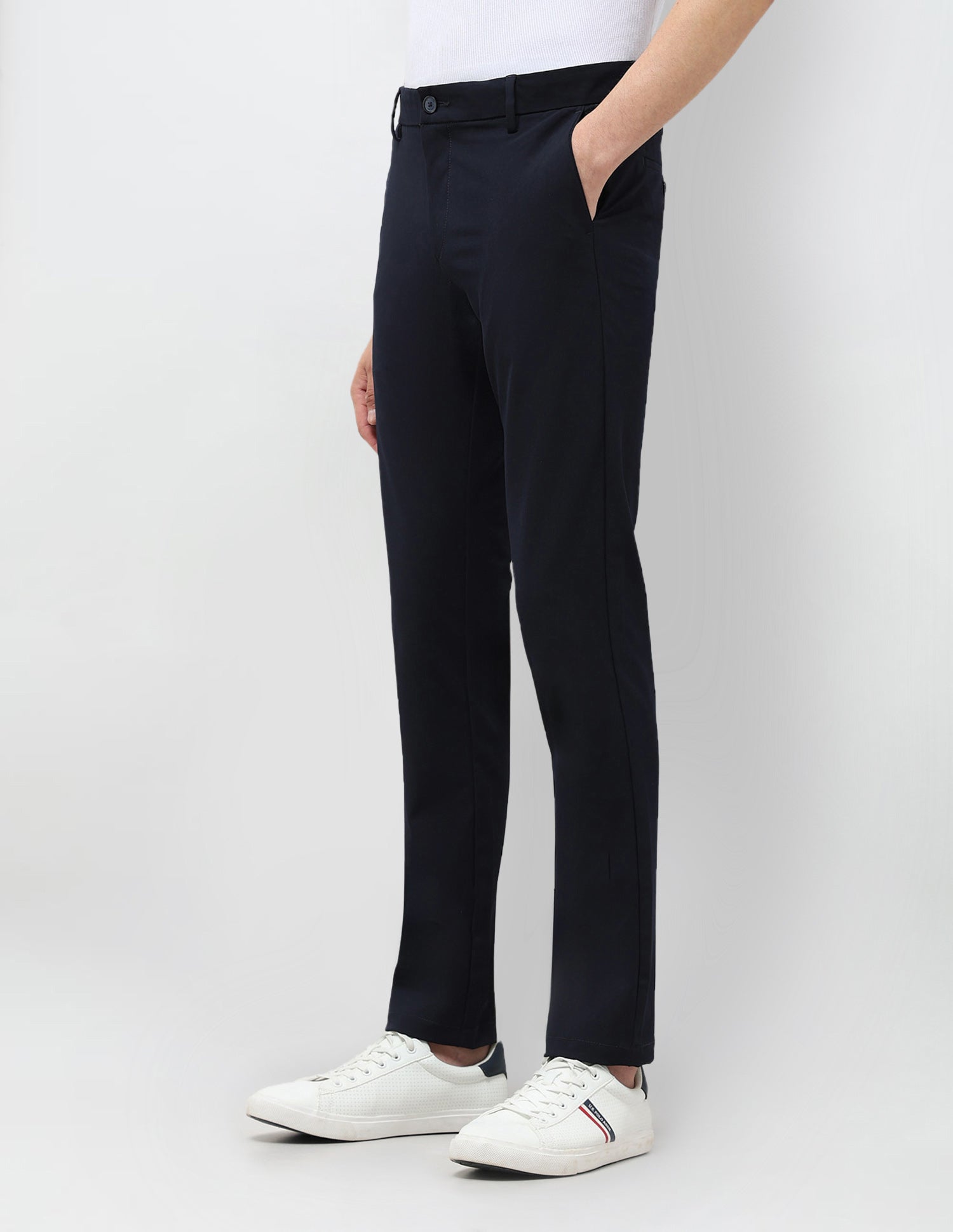 Twill Slim Fit Trousers Navy - U.S. POLO ASSN. | Large