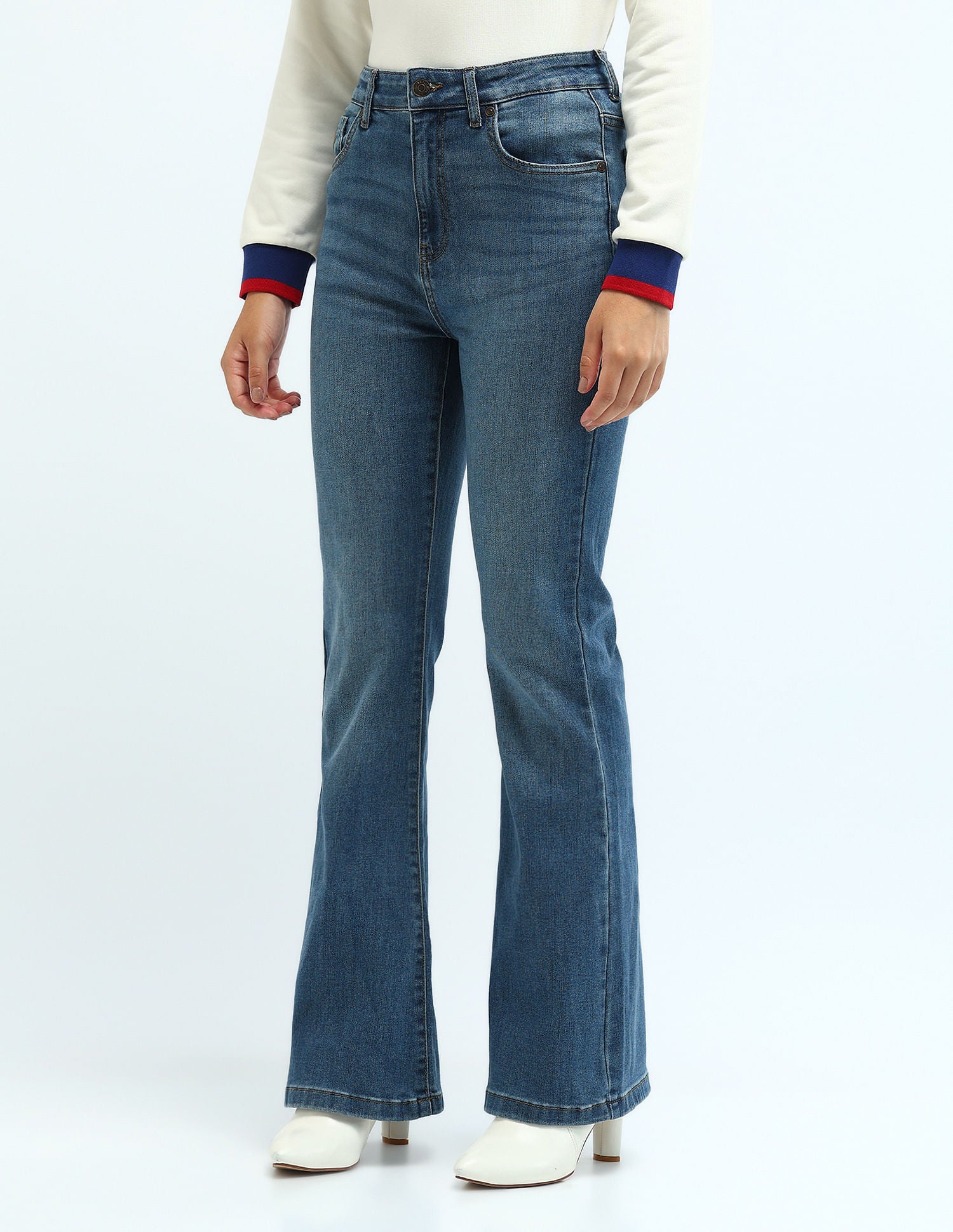 High Rise Flared Jeans Blue - U.S. Polo Assn. India | Large