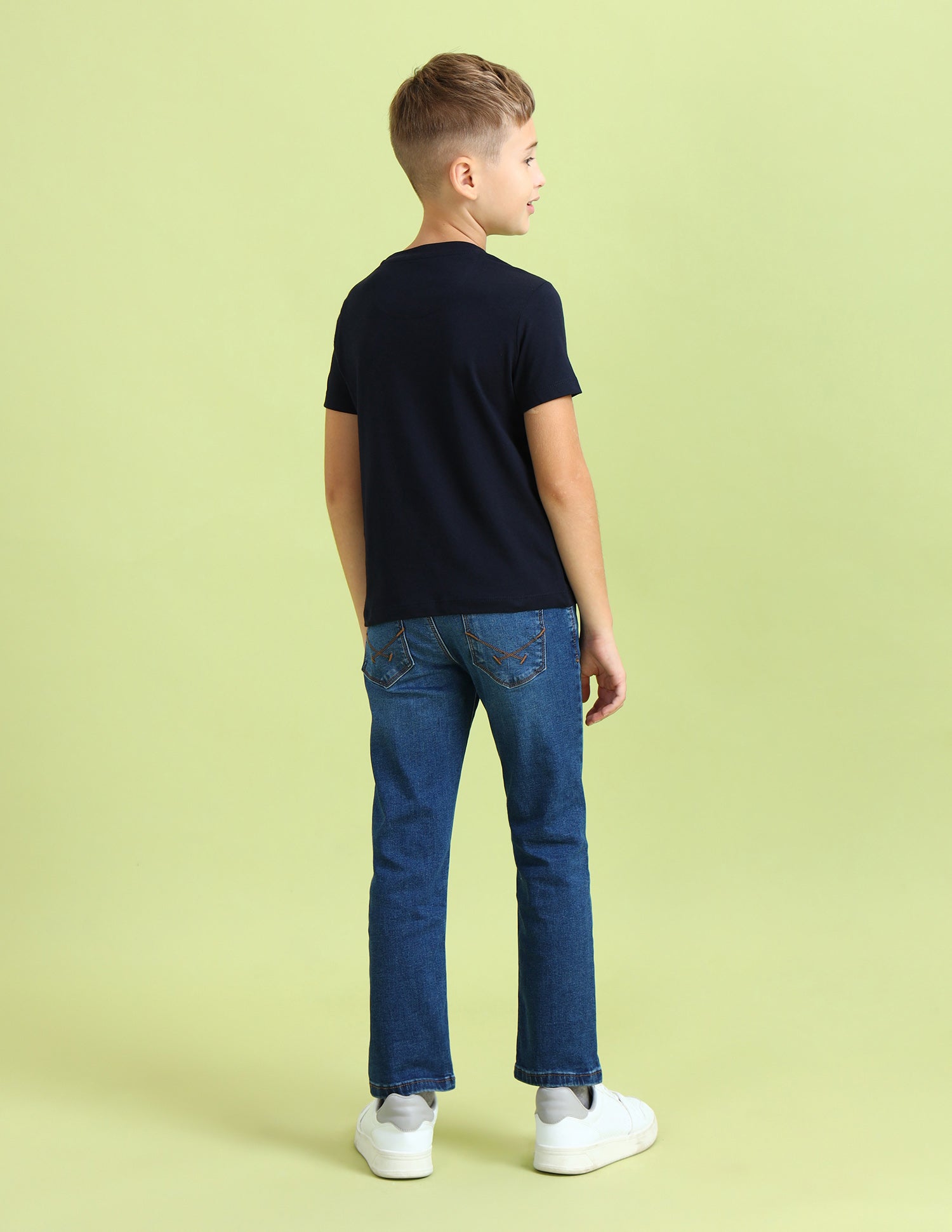 Boys Brand Printed Regular Fit T-Shirt Navy - U.S. POLO ASSN. | Large