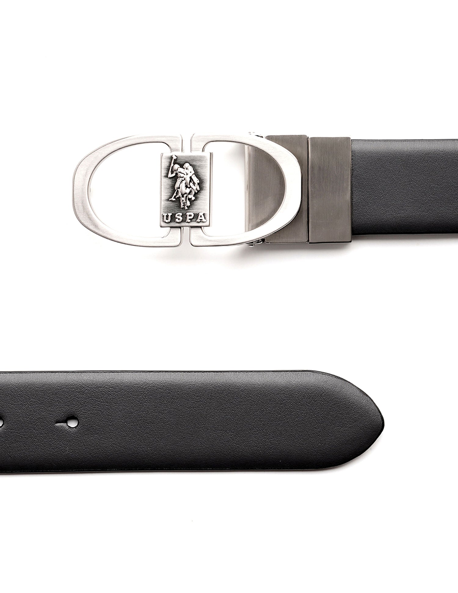 Men Como Leather Belt Brown and Black - U.S. POLO ASSN. | Large