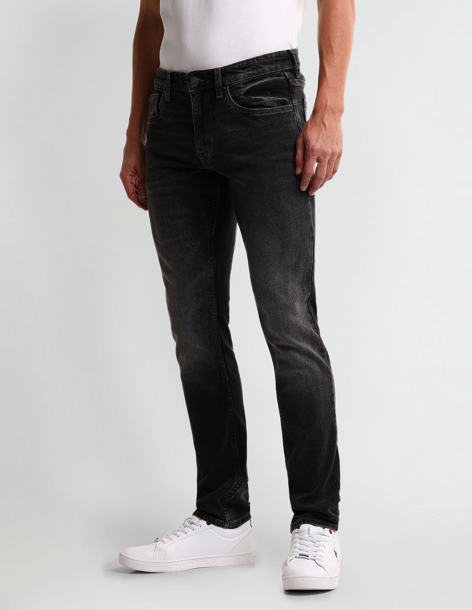 Brandon Slim Tapered Grey Jeans Grey - U.S. Polo Assn. India | Large