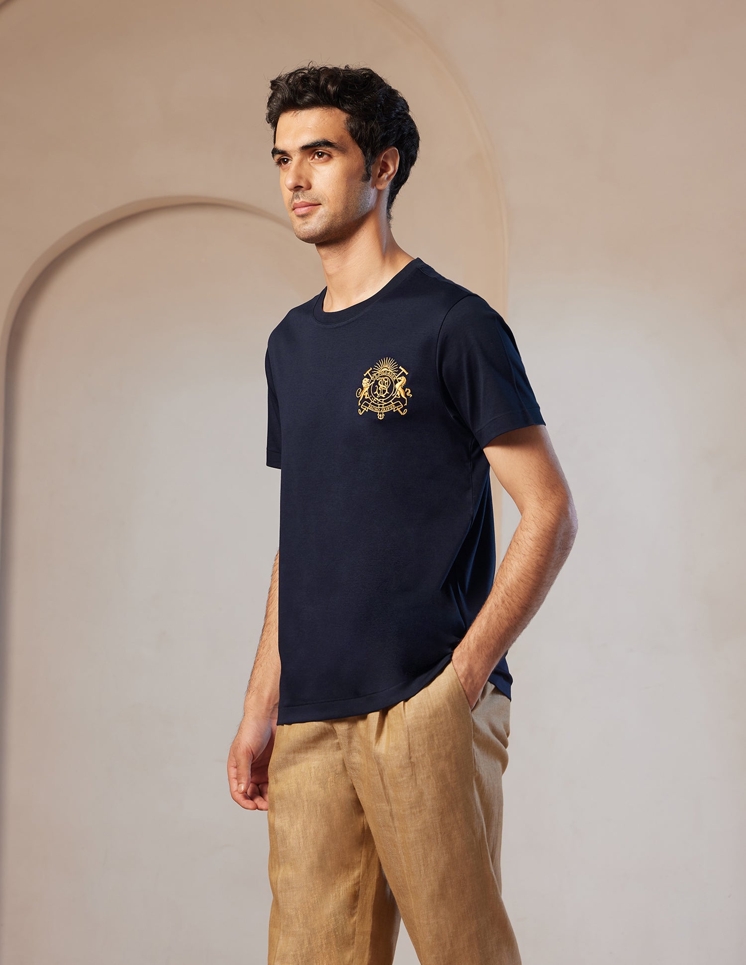 Pacho X Crest Logo Slim Fit T-Shirt Navy - U.S. POLO ASSN. | Large