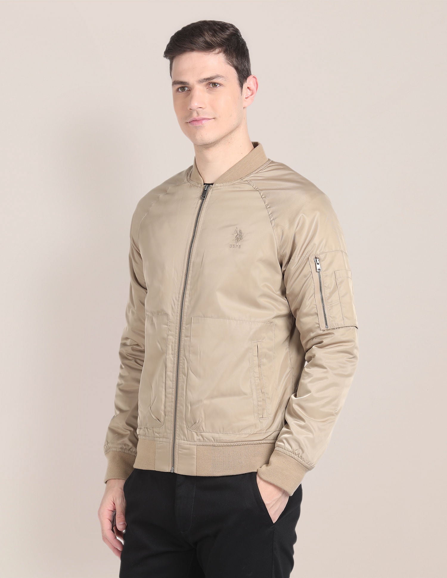 Lightweight Solid Bomber Jacket – U.S. Polo Assn. India