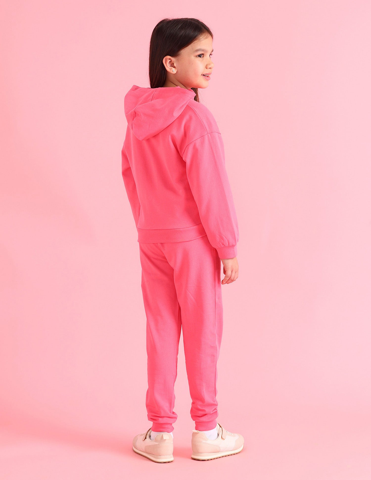 Girls Solid Regular Fit Sweatshirt Pink - U.S. POLO ASSN. | Large