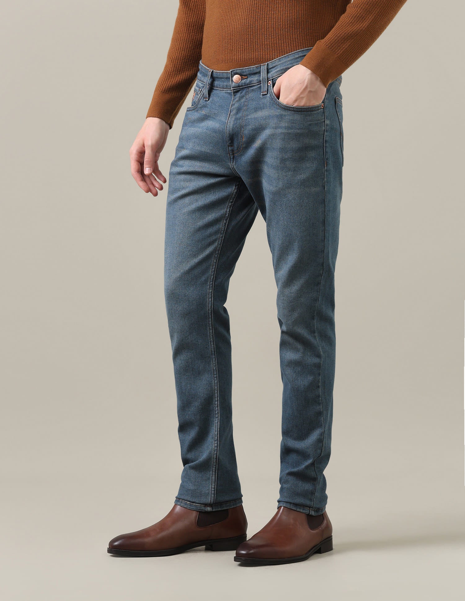 Brandon Slim-Tapered Fit Blue Jeans Blue - U.S. Polo Assn. India | Large