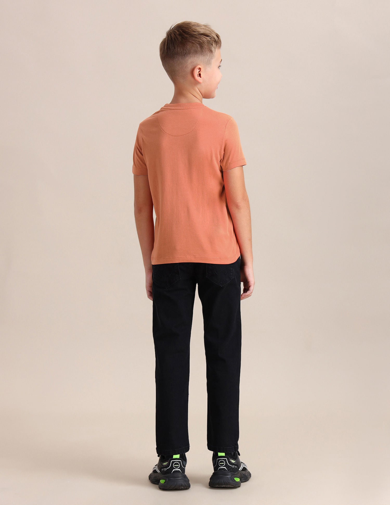 Boys Brand Print Regular Fit T-shirt Rust - U.S. POLO ASSN. | Large