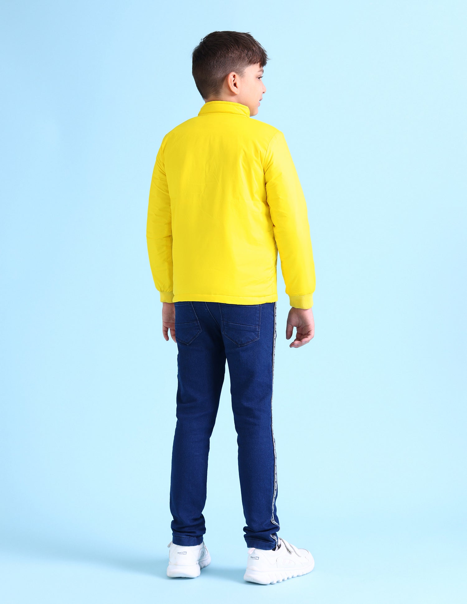 Appliqued Logo Stand Collar Jacket Yellow - U.S. POLO ASSN. | Large