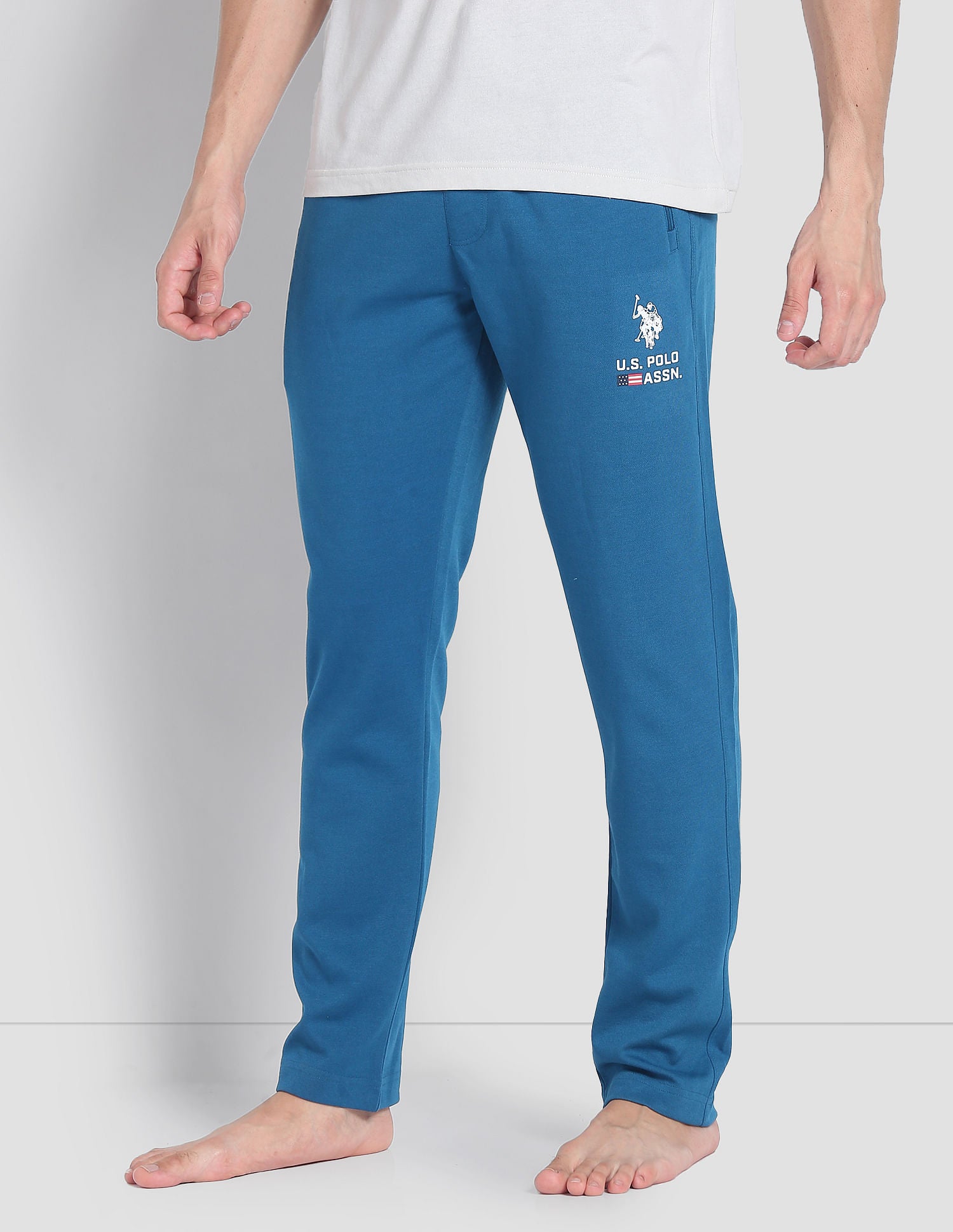 Solid LR006 Lounge Track Pants - Pack Of 1 Teal - U.S. POLO ASSN. | Large