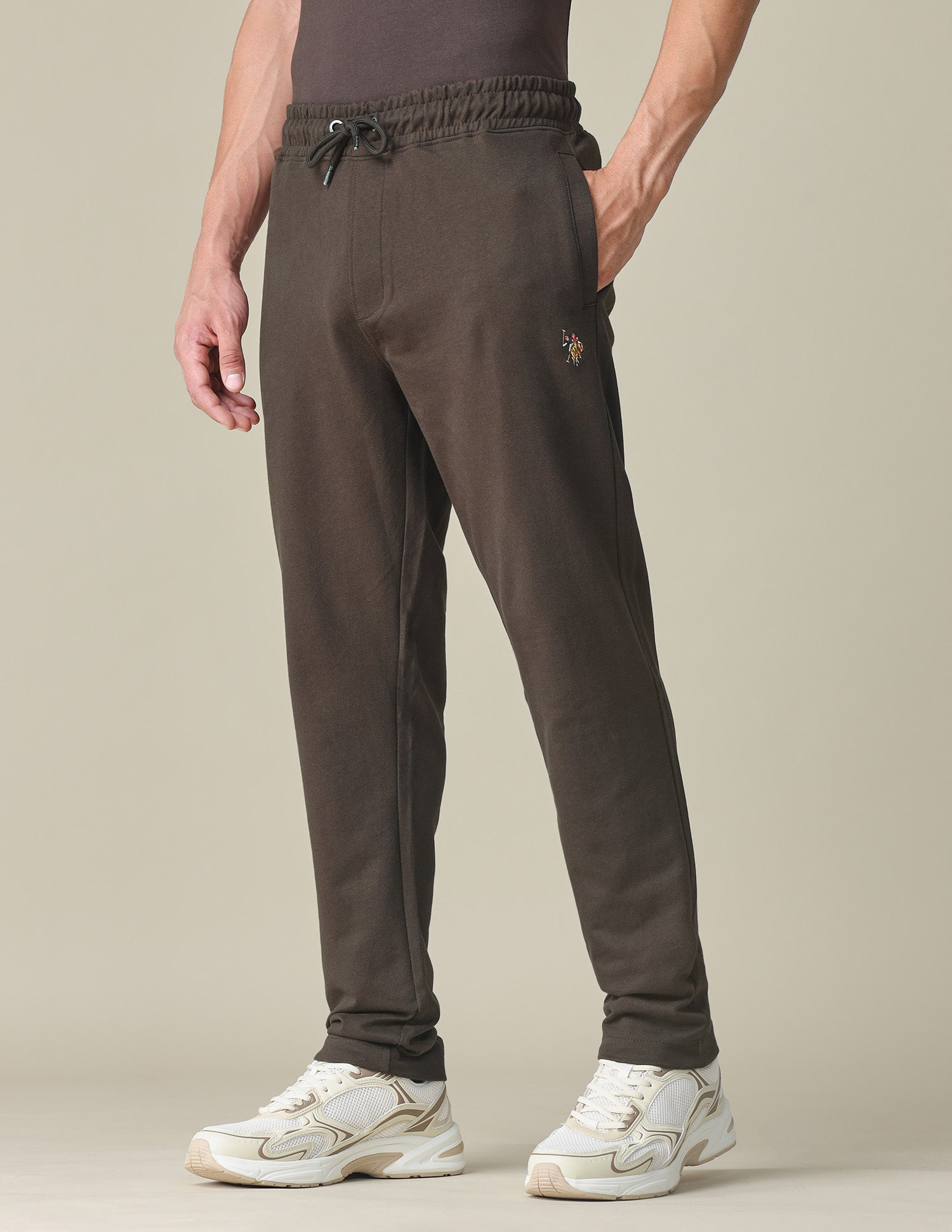 Solid Regular Fit Track Pants Choco - U.S. POLO ASSN. | Large