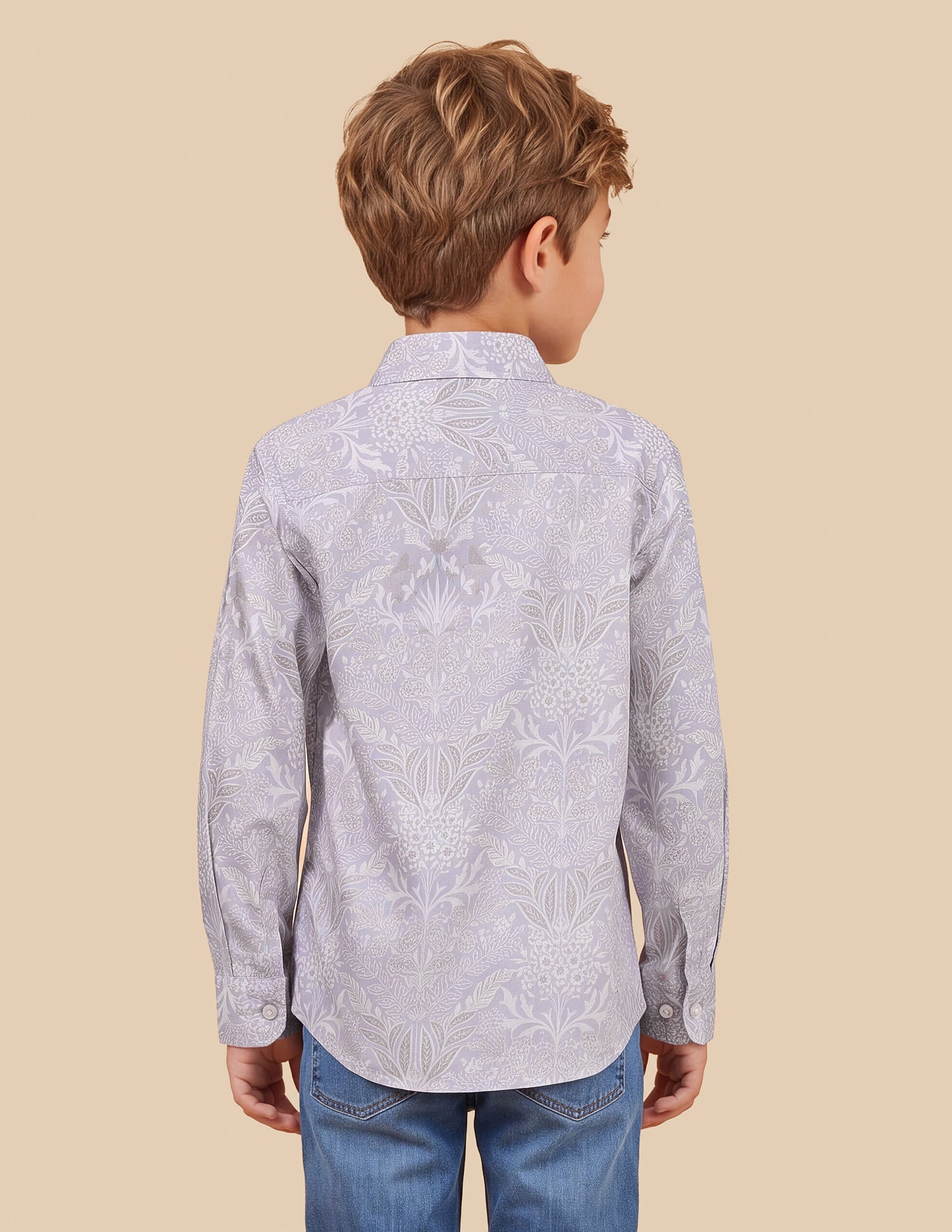 Floral Printed Regular Fit Shirt Purple - U.S. Polo Assn. India | Large