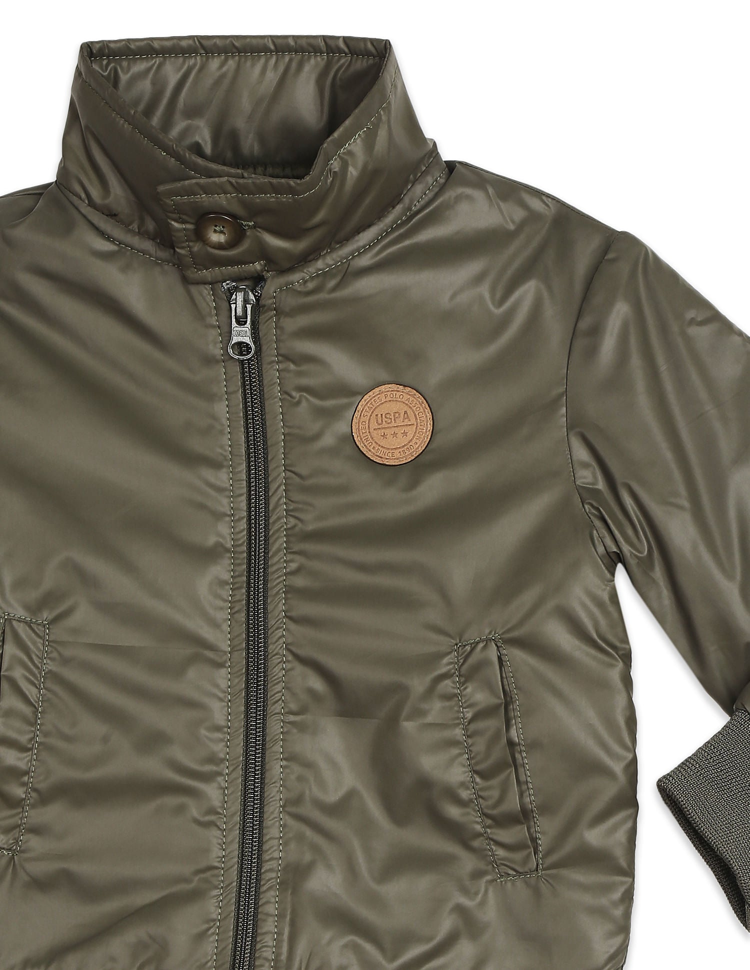 Long Sleeve High Neck Casual Jacket Olive - U.S. POLO ASSN. | Large