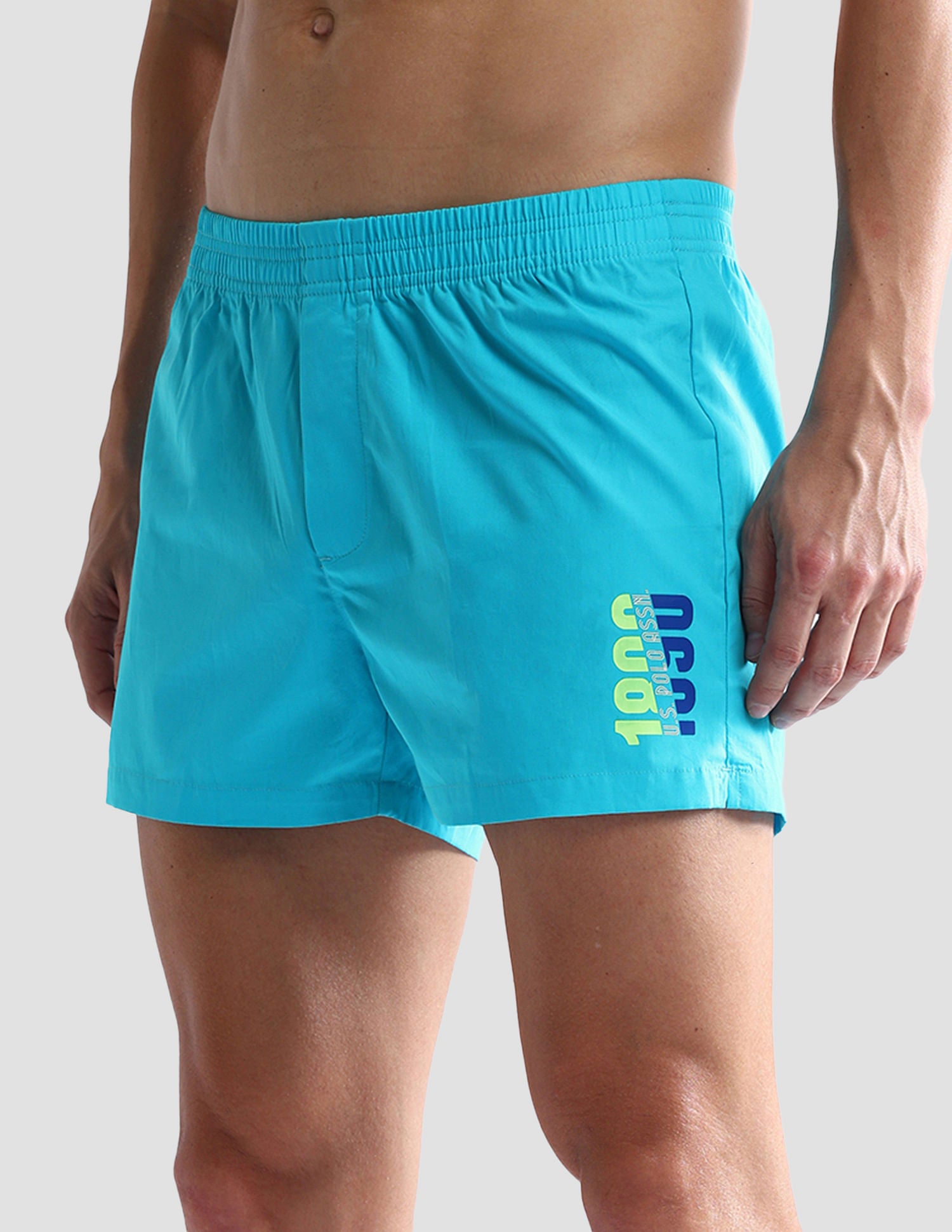 Pure Cotton Solid OEX03 Boxers - Pack Of 1 Sky Blue - U.S. POLO ASSN. | Large