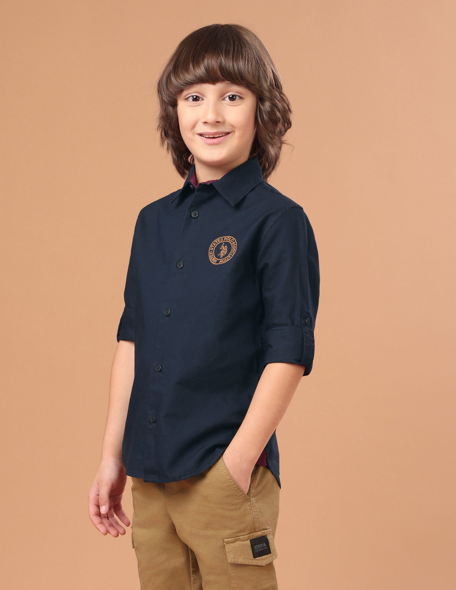 Solid Twill Shirt Navy - U.S. Polo Assn. India | Large