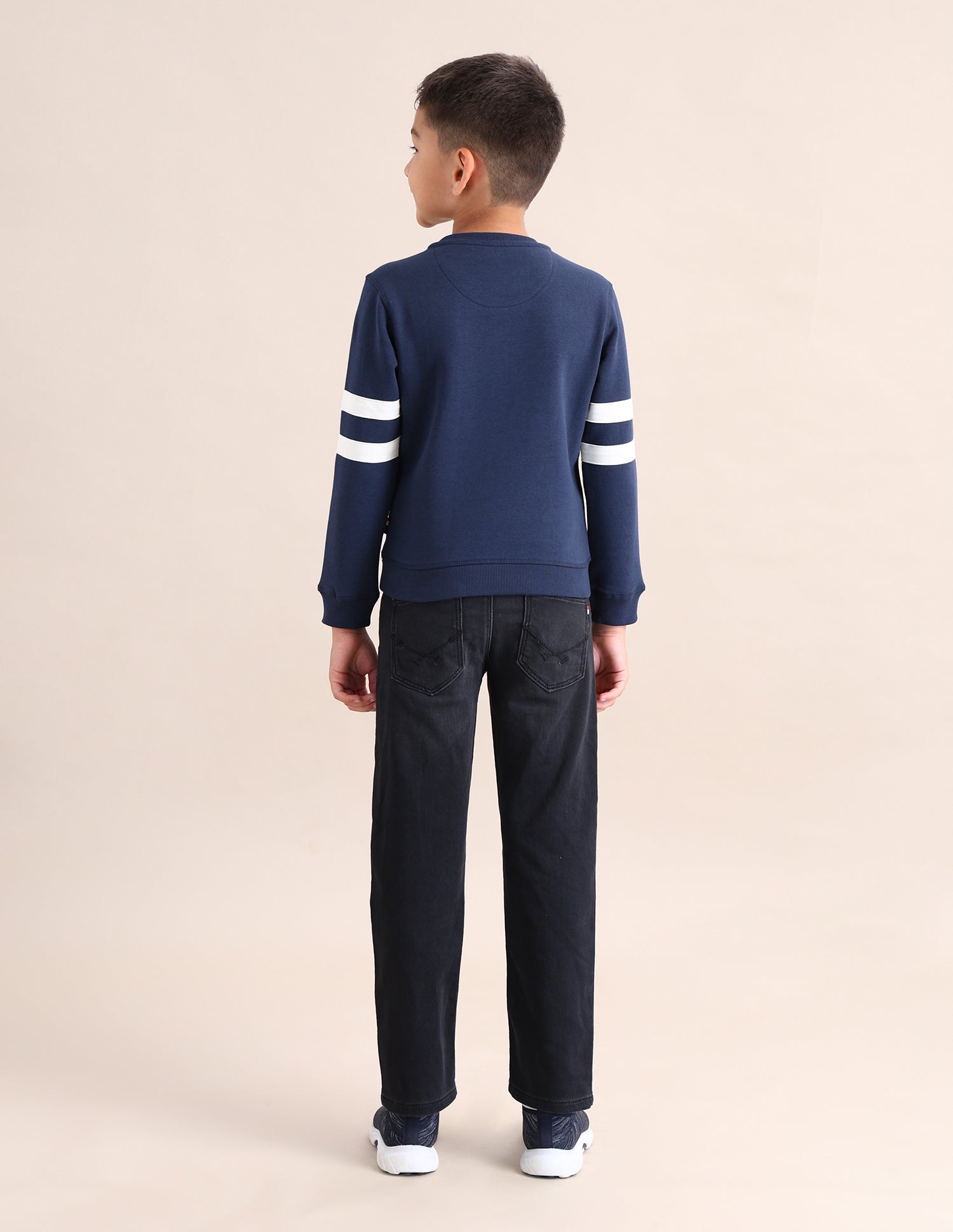 Boys Brand Printed Regular Fit Sweatshirt Navy - U.S. POLO ASSN. | Large