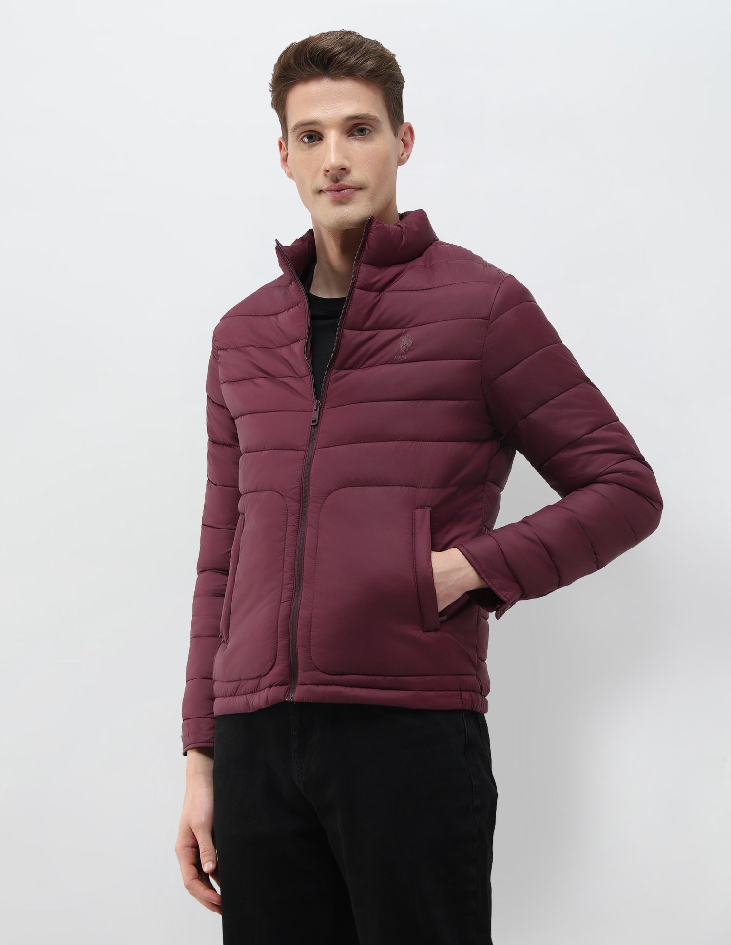 Packable Puffer Jacket Wine - U.S. Polo Assn. India | Large