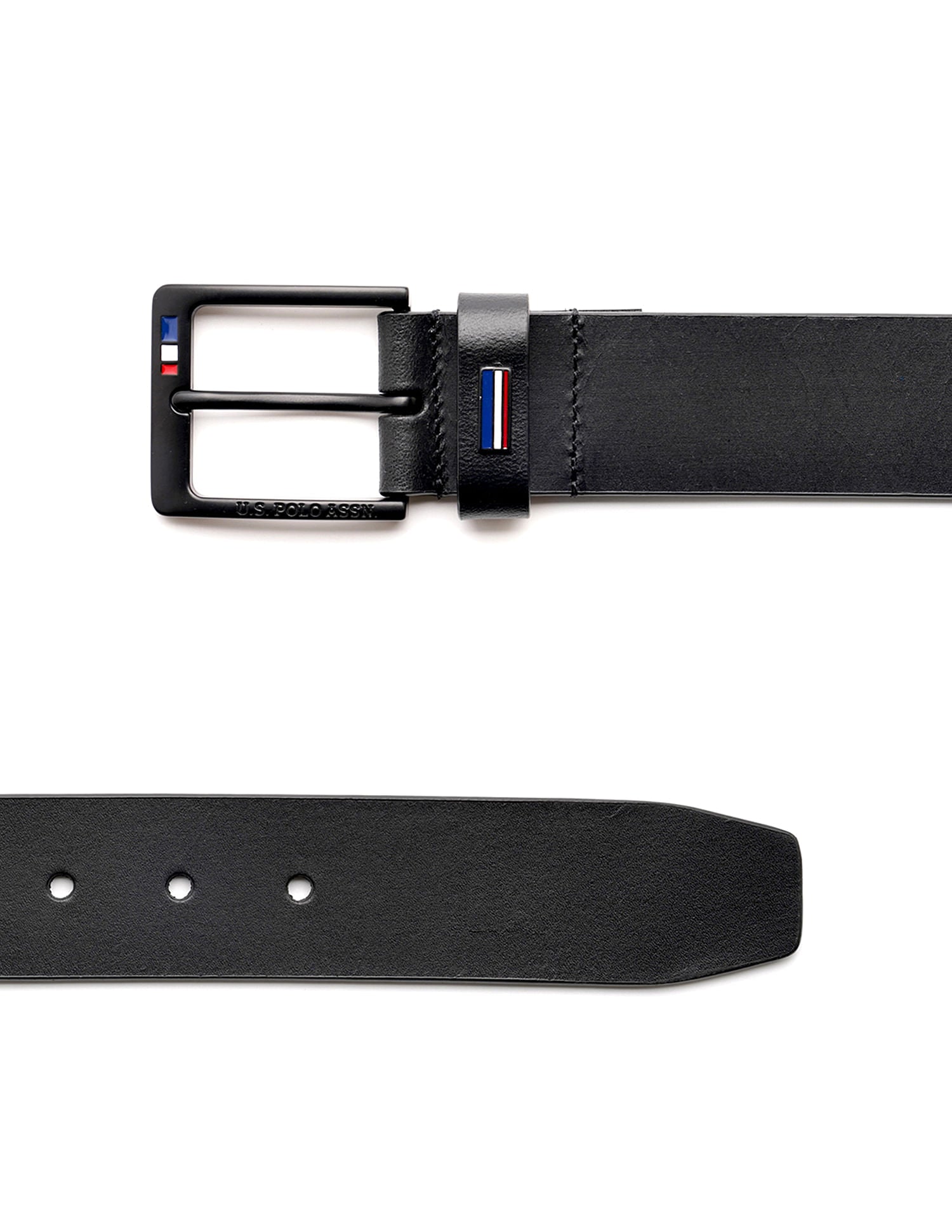 Men Lapp Leather Belt Black - U.S. POLO ASSN. | Large
