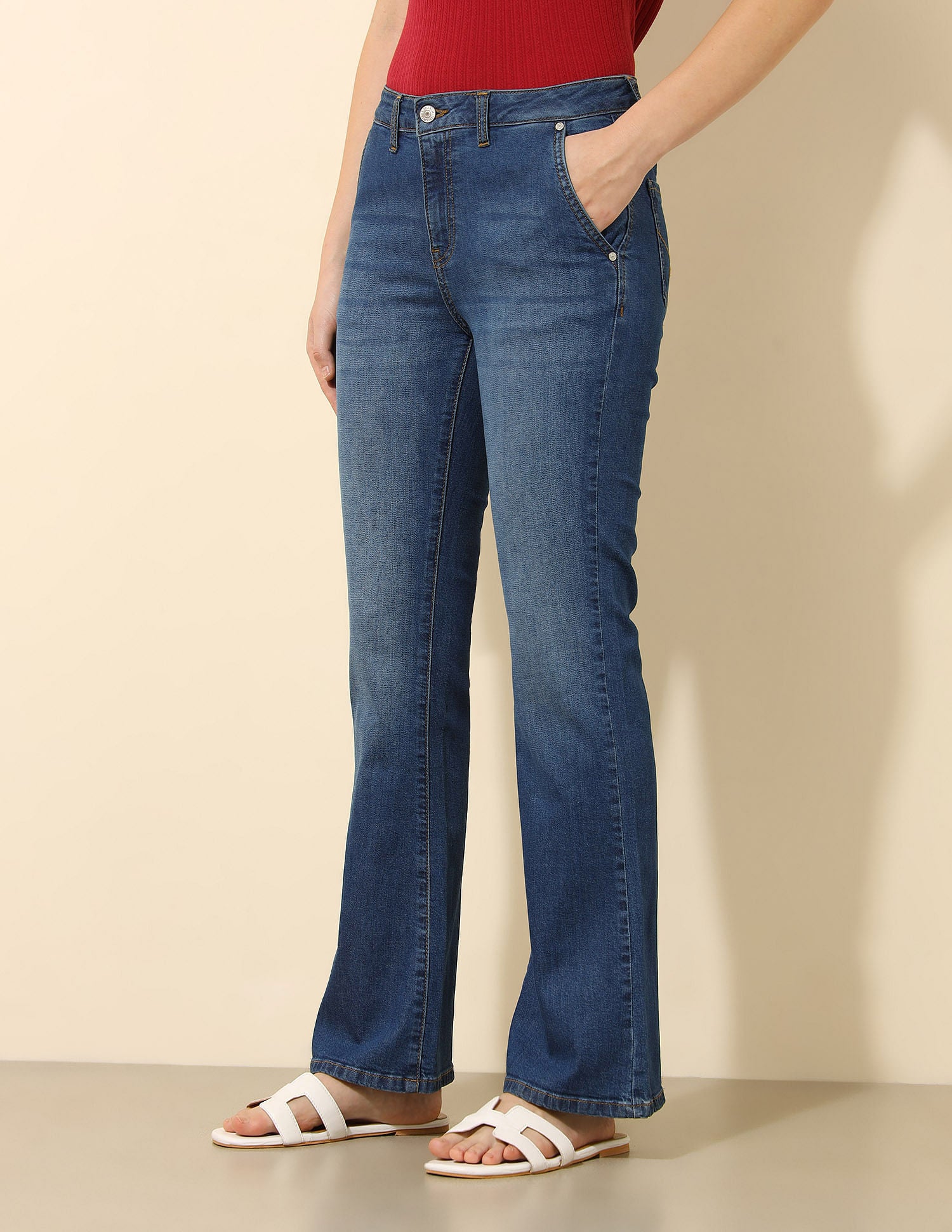 Mid Rise Bootcut Jeans Blue - U.S. POLO ASSN. | Large