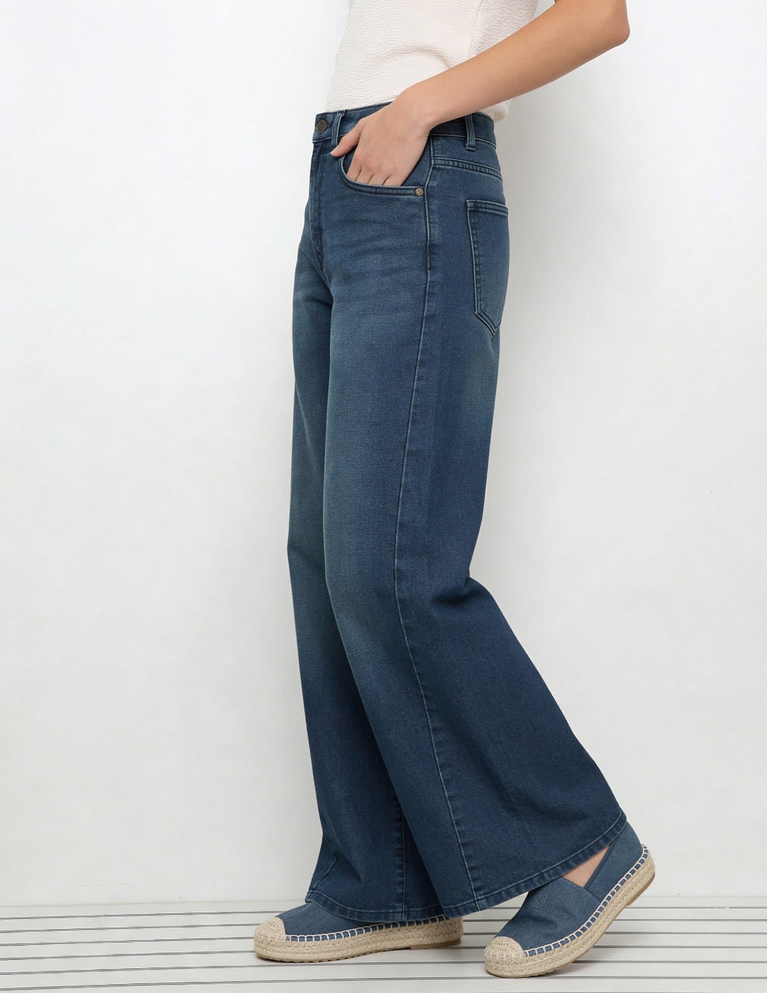 High Rise Baggy Fit Jeans Blue - U.S. Polo Assn. India | Large