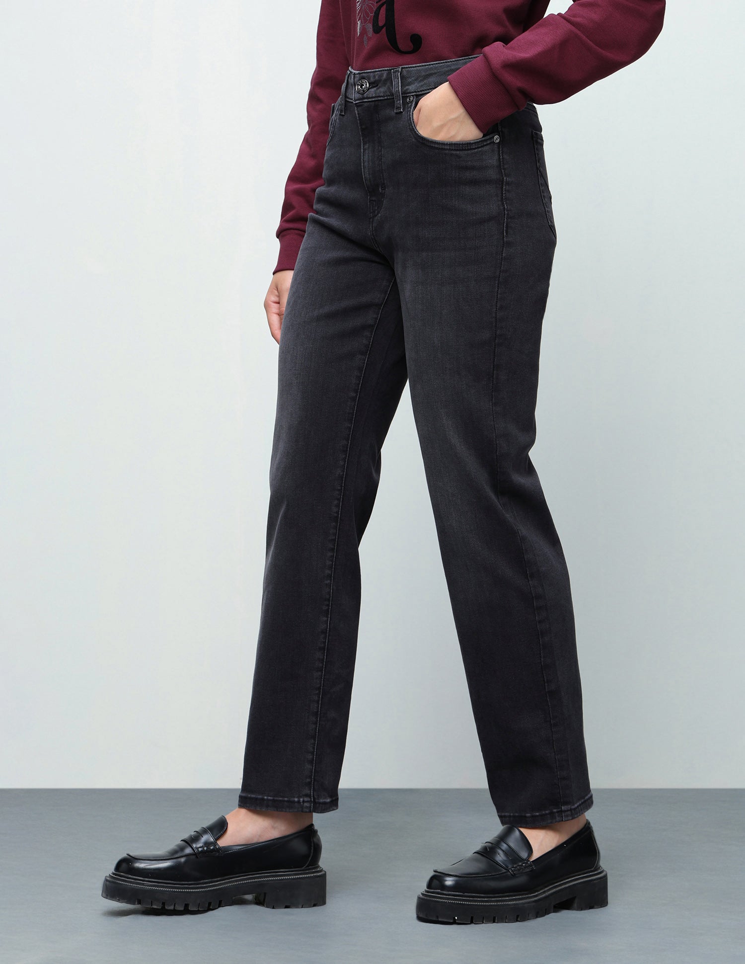Straight Fit Grey Jeans Dark Grey - U.S. Polo Assn. India | Large
