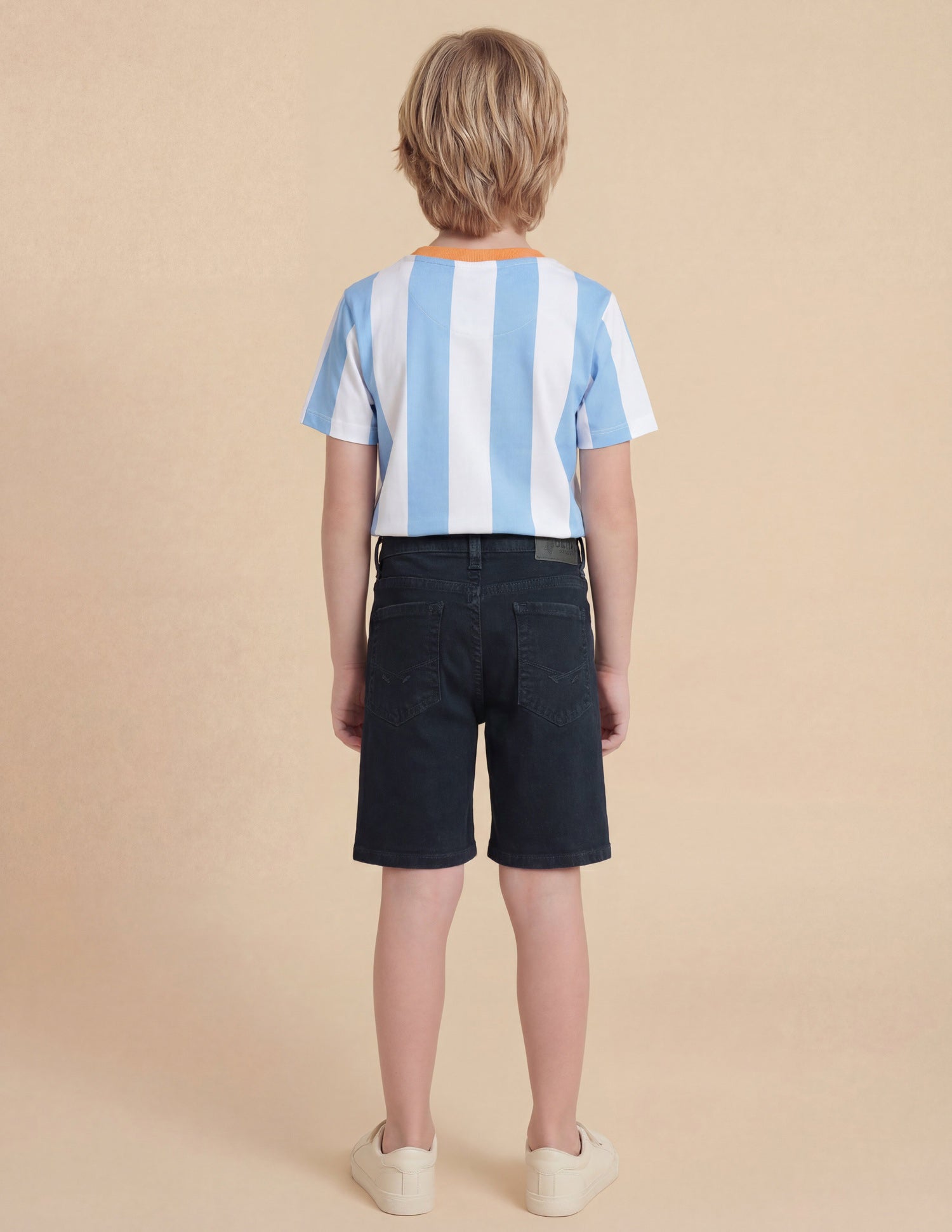 Boys Regular Fit Solid Shorts Navy - U.S. Polo Assn. India | Large