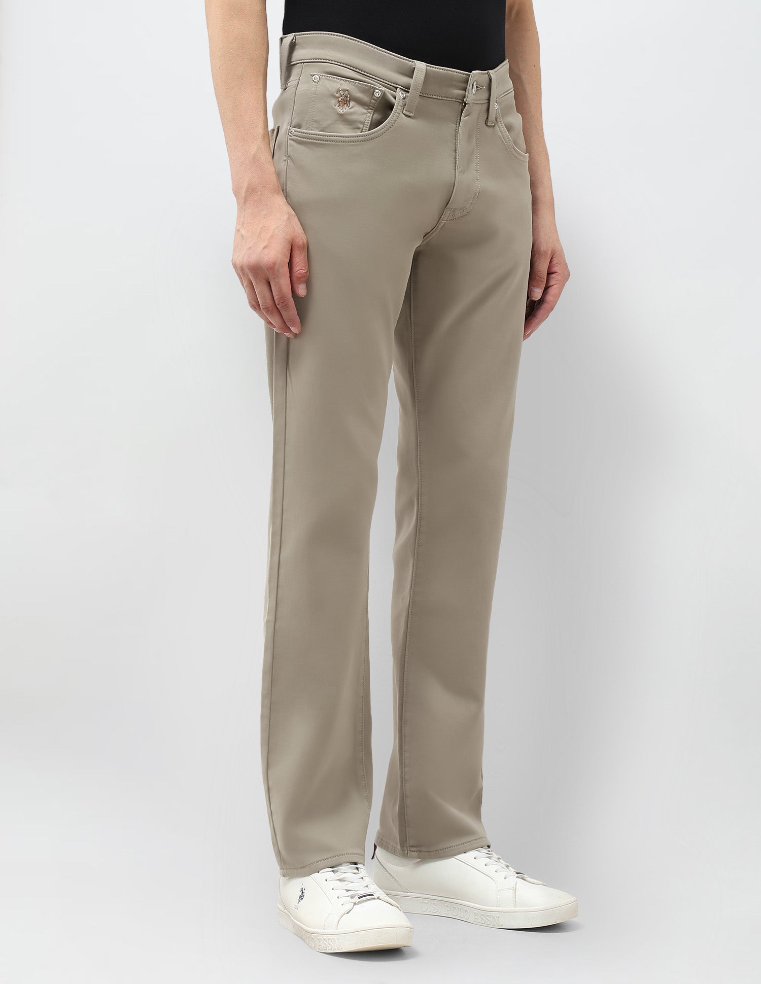 Harold Slim Straight Fit Color Denim Jeans Olive - U.S. POLO ASSN. | Large