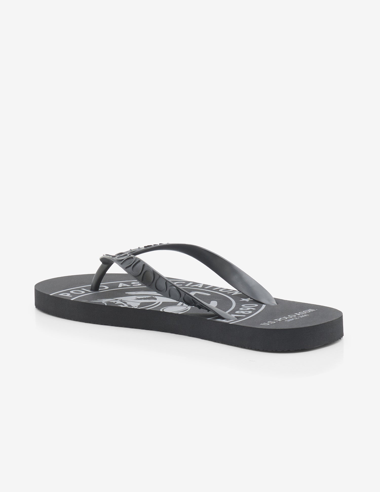 Alabi Brand Printed Flip Flops Black - U.S. Polo Assn. India | Large