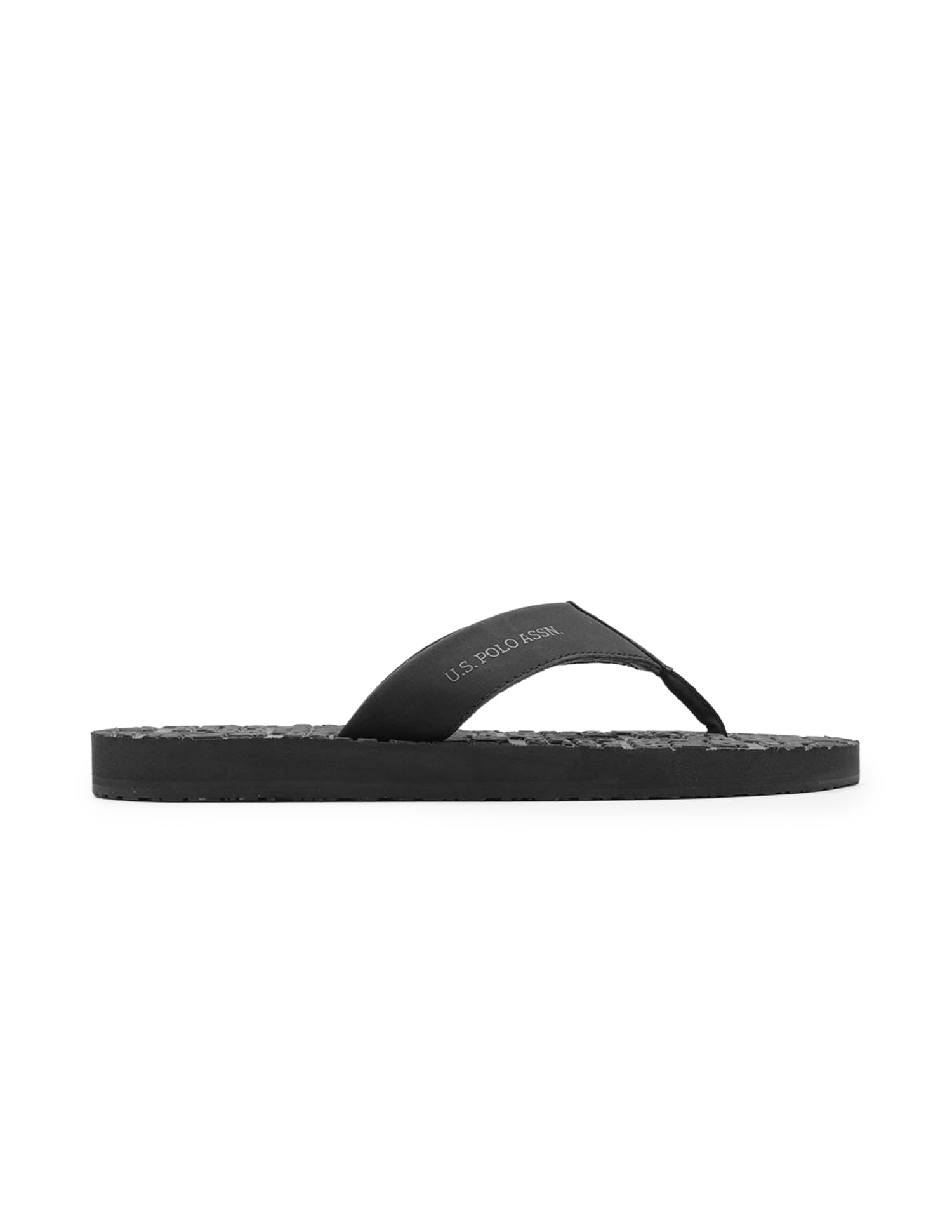 Rodri 2.0 Brand Embossed Flip Flops Black - U.S. Polo Assn. India | Large